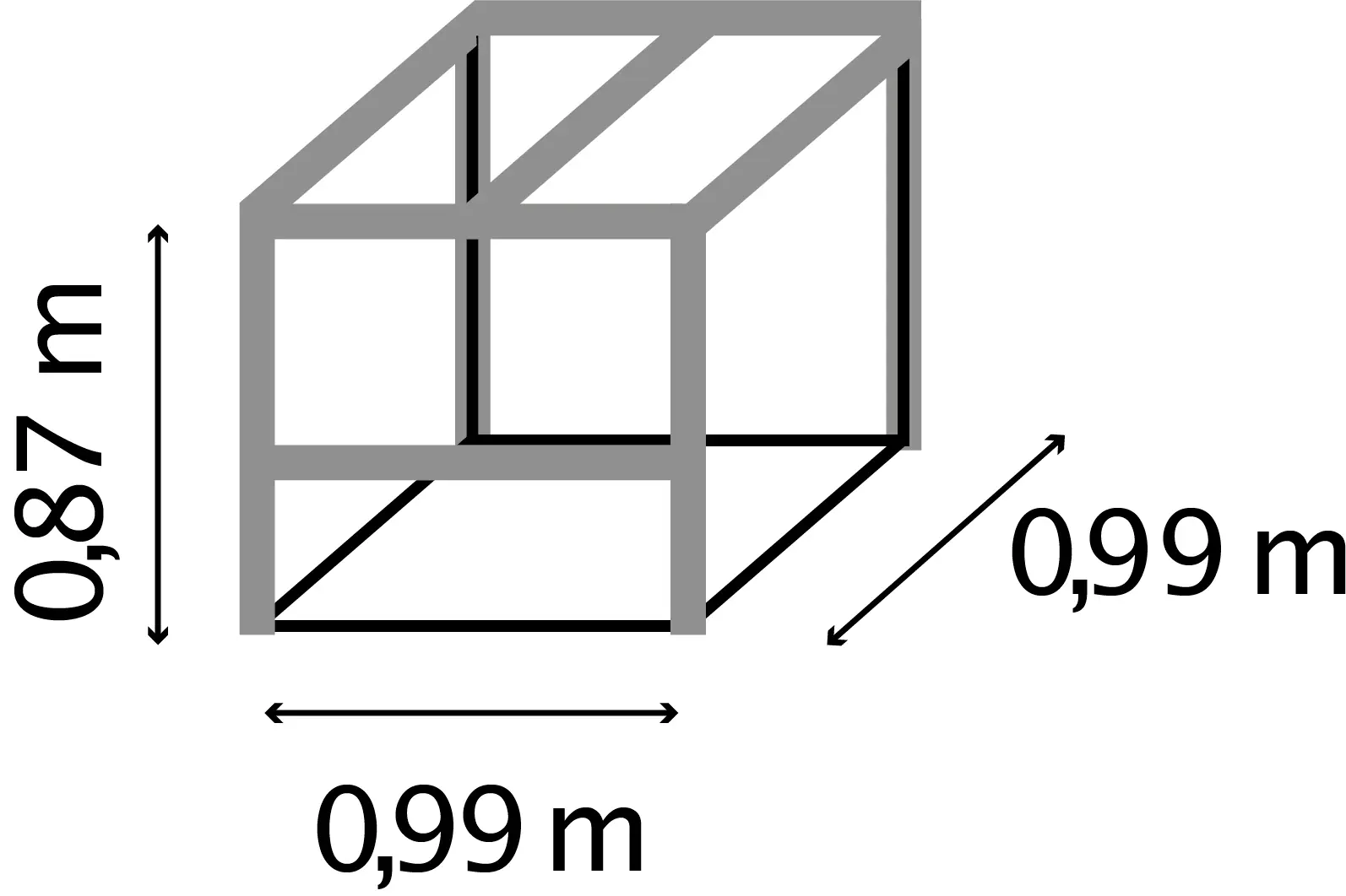 Vitavia Komposter Tomma 99 x 99 cm blank aluminium