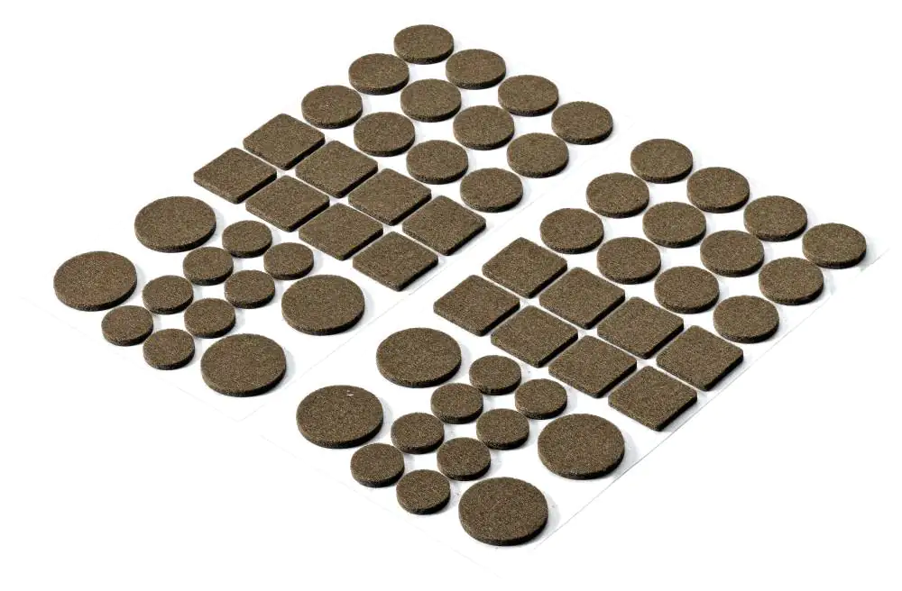 Hettich Filzgleiterset braun verschiedene Größen - 64 Stück