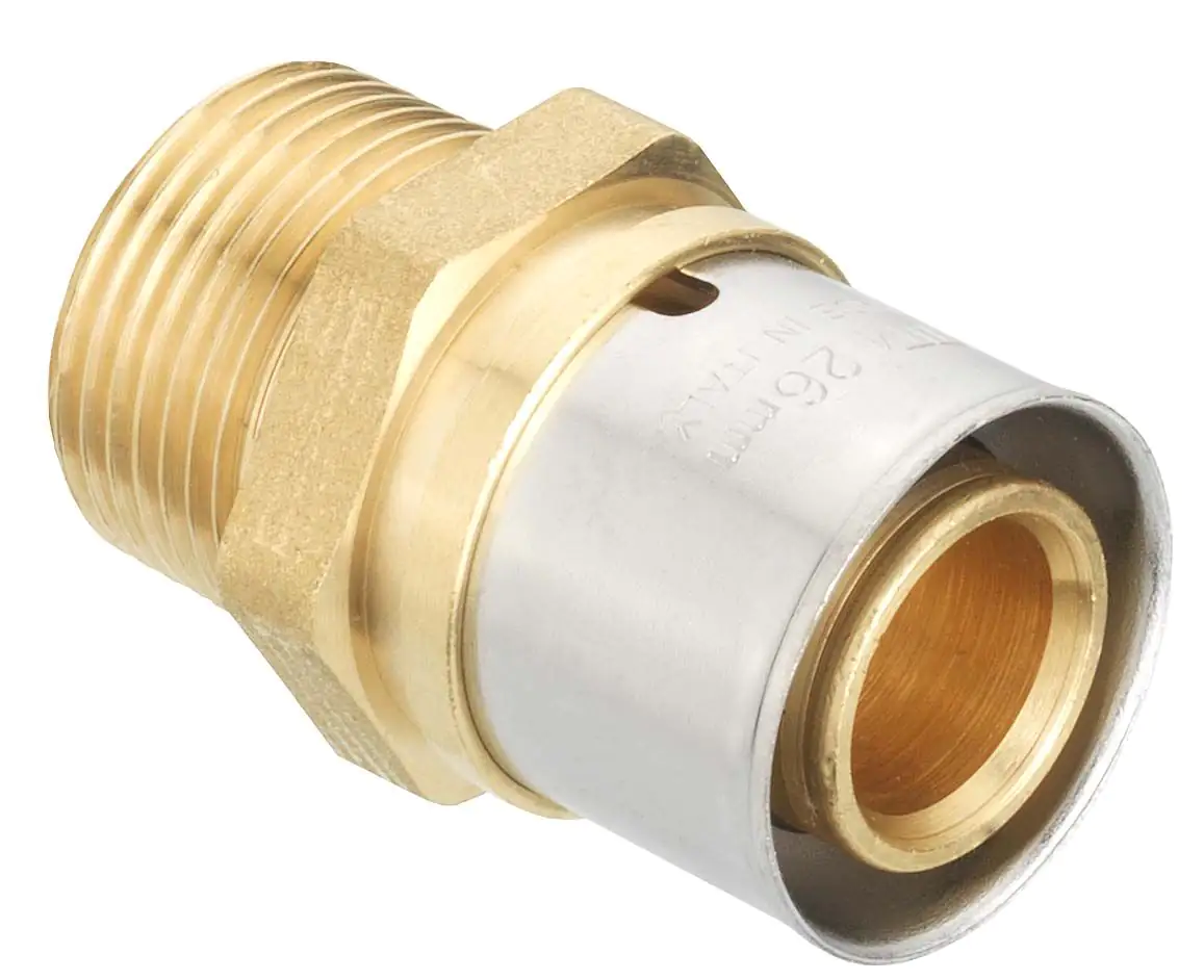 Cornat Press-Kupplung komplett Messing/Edelstahl, ø 26 mm, 1" AG