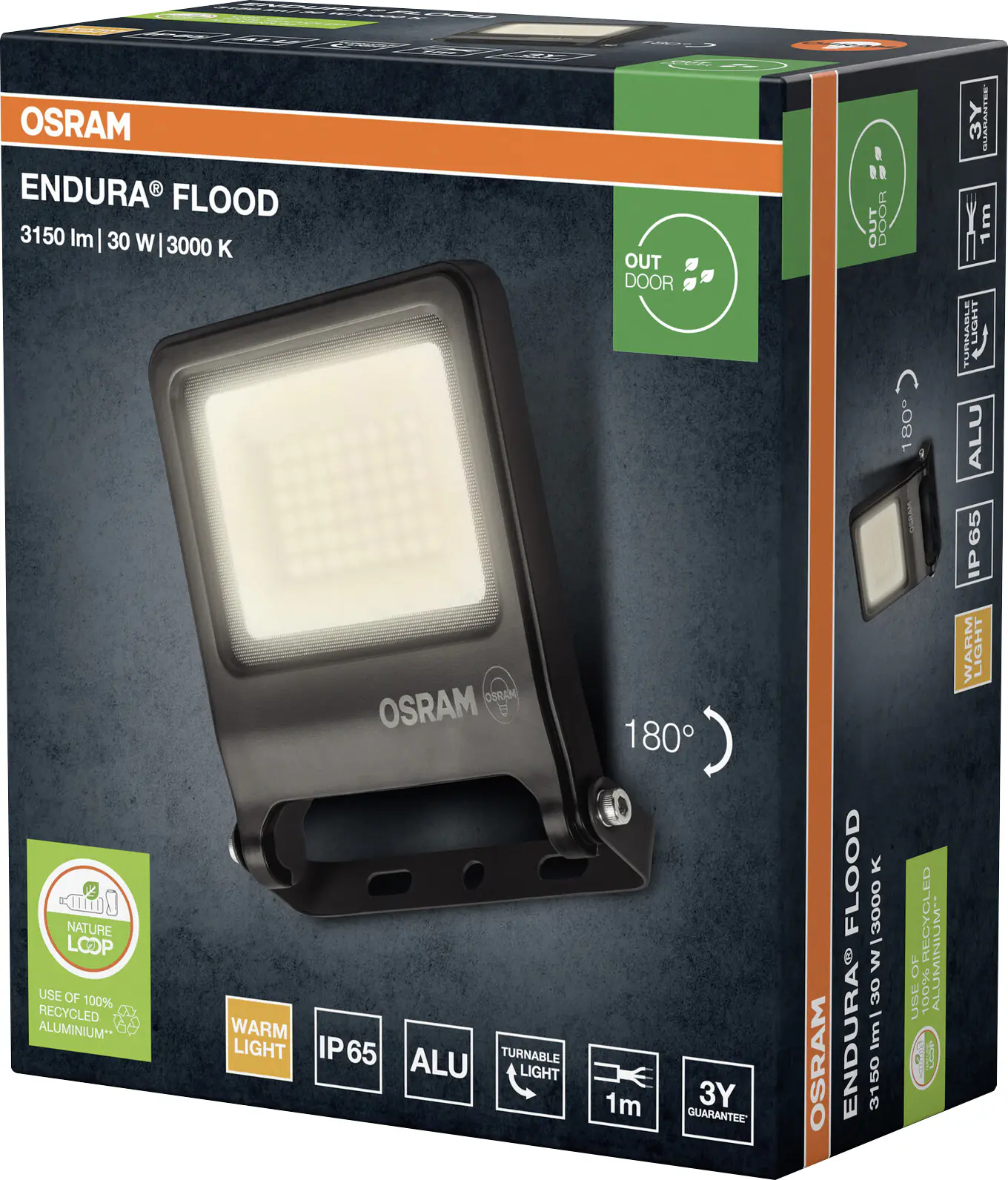 Osram Außenleuchte Endura Flood 30W PCR dunkelgrau warmweiß Osram Außenleuchte Endura Flood 30W PCR dunkelgrau warmweiß