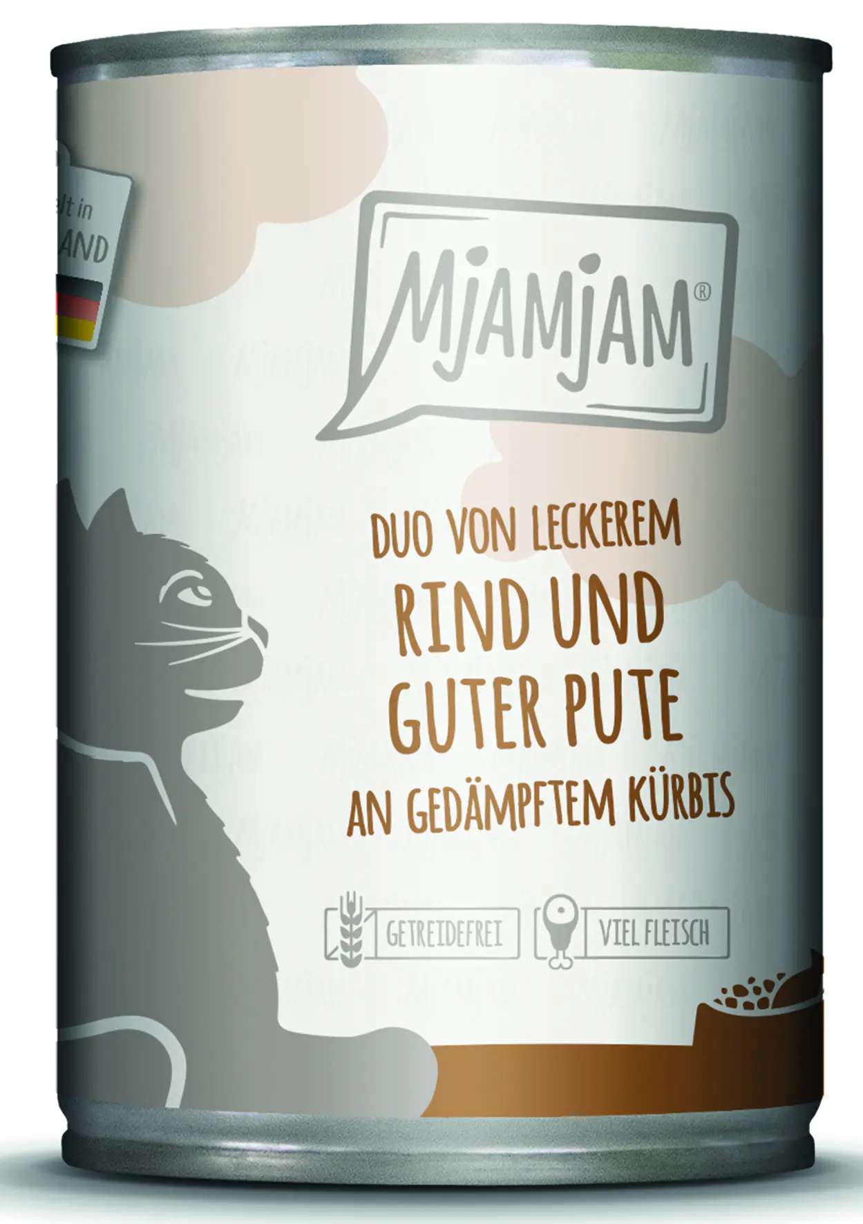 MjAMjAM Duo Katzennassfutter Adult ohne Konservierungsstoffe 400 g Rind & Pute