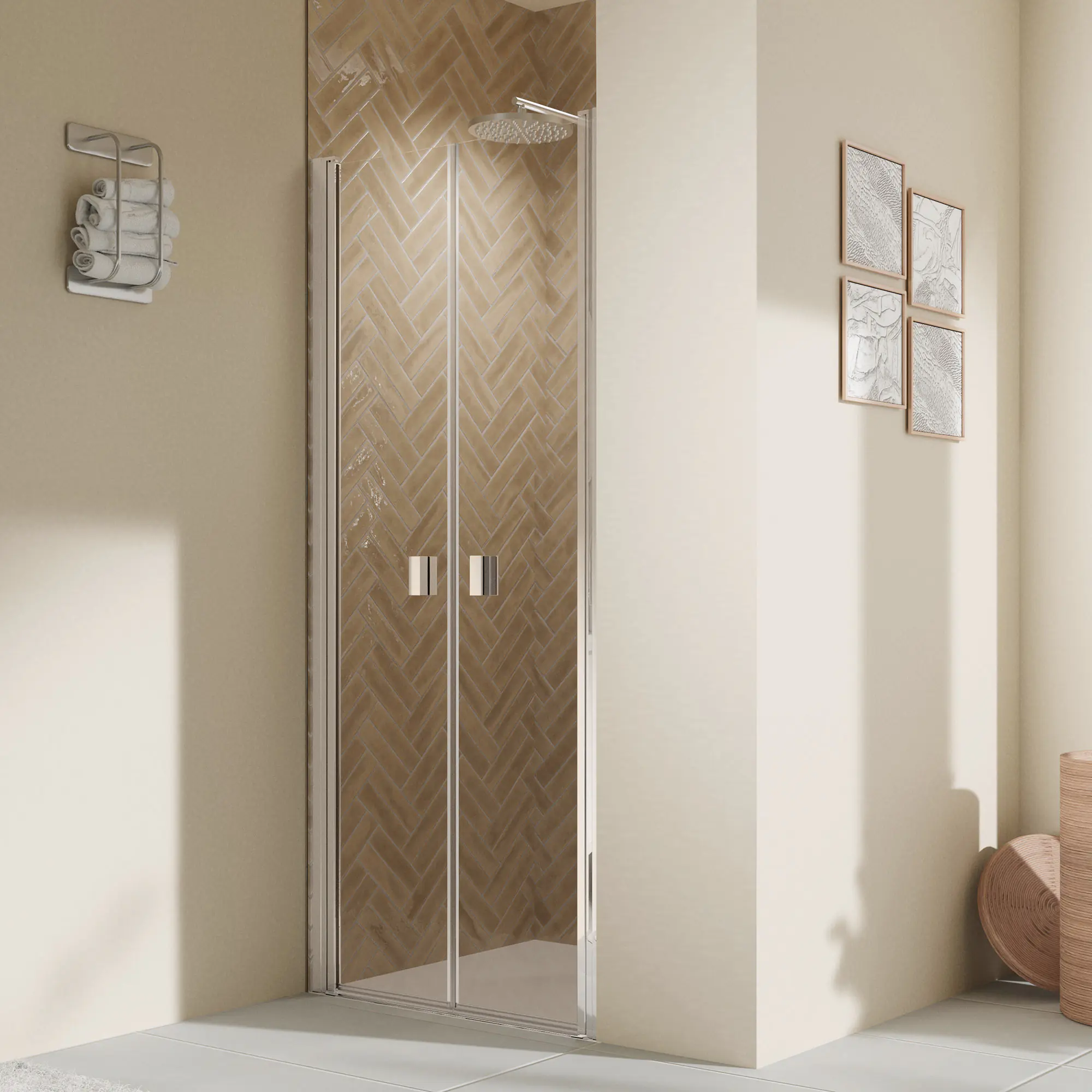 Breuer Dusch Pendeltür Elana 2.0 eckig für Nische 90 x 200 cm Intima alu chromeffekt