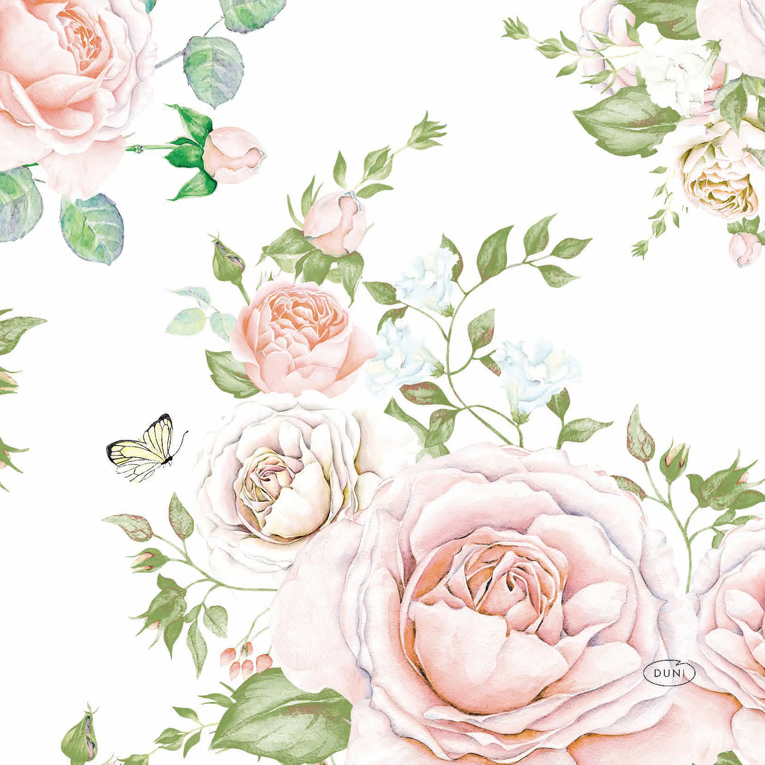 Duni Servietten Rosen 33 x 33 cm - 20er Pack