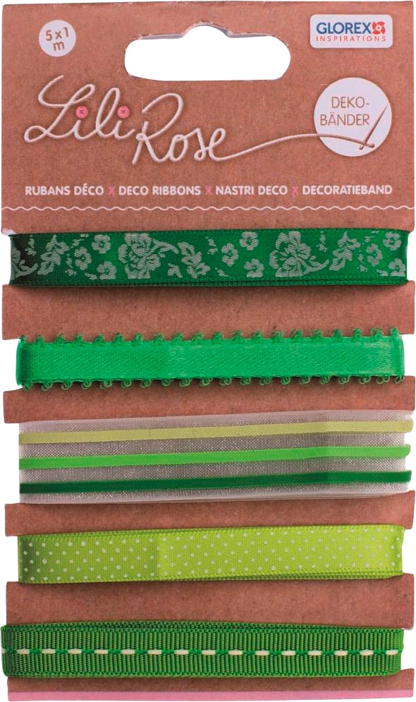 Glorex Deko Bänder Grüntöne
