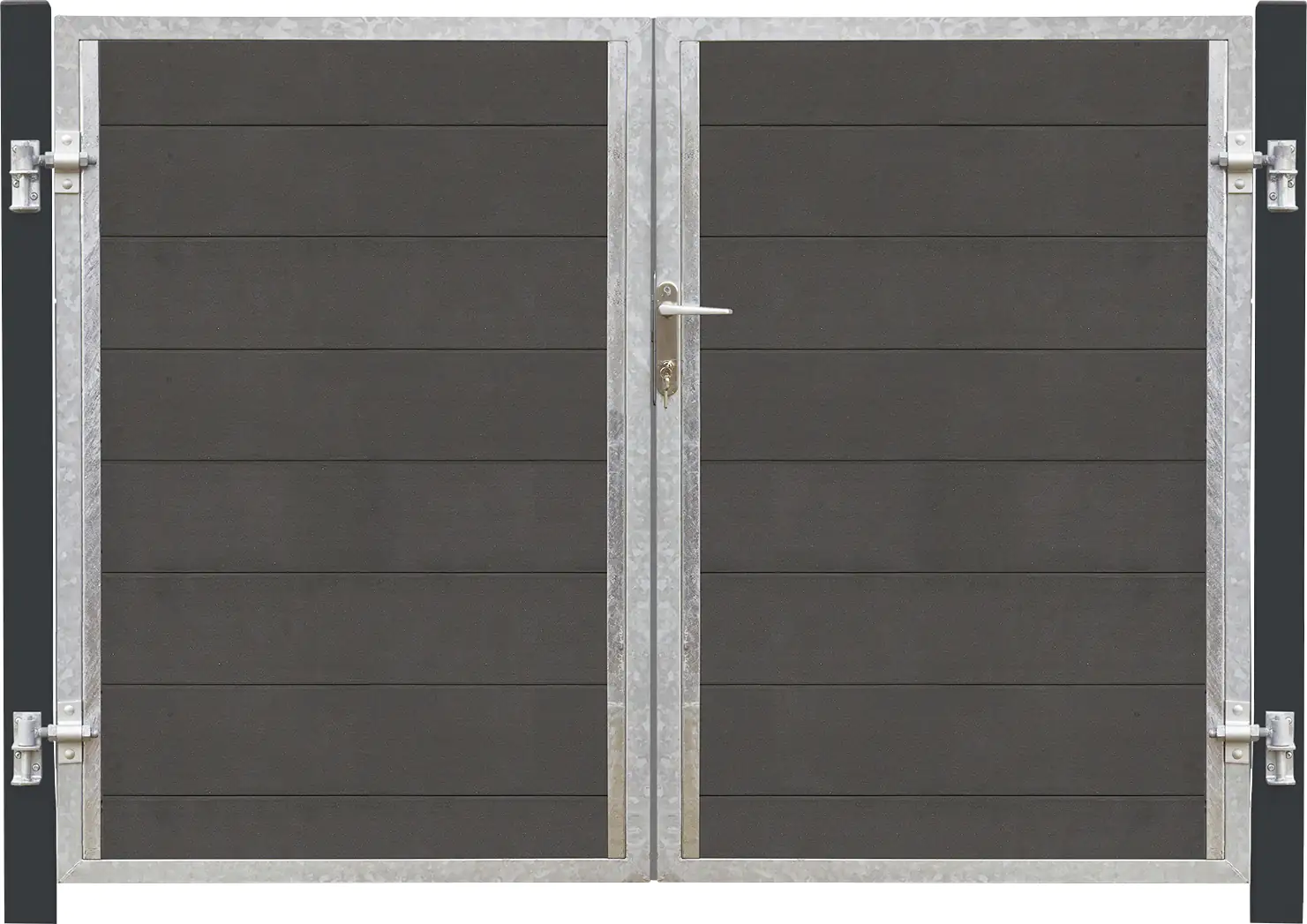 Plus WPC Doppeltor Futura Rechts 213 x 145 cm inkl. Pfosten