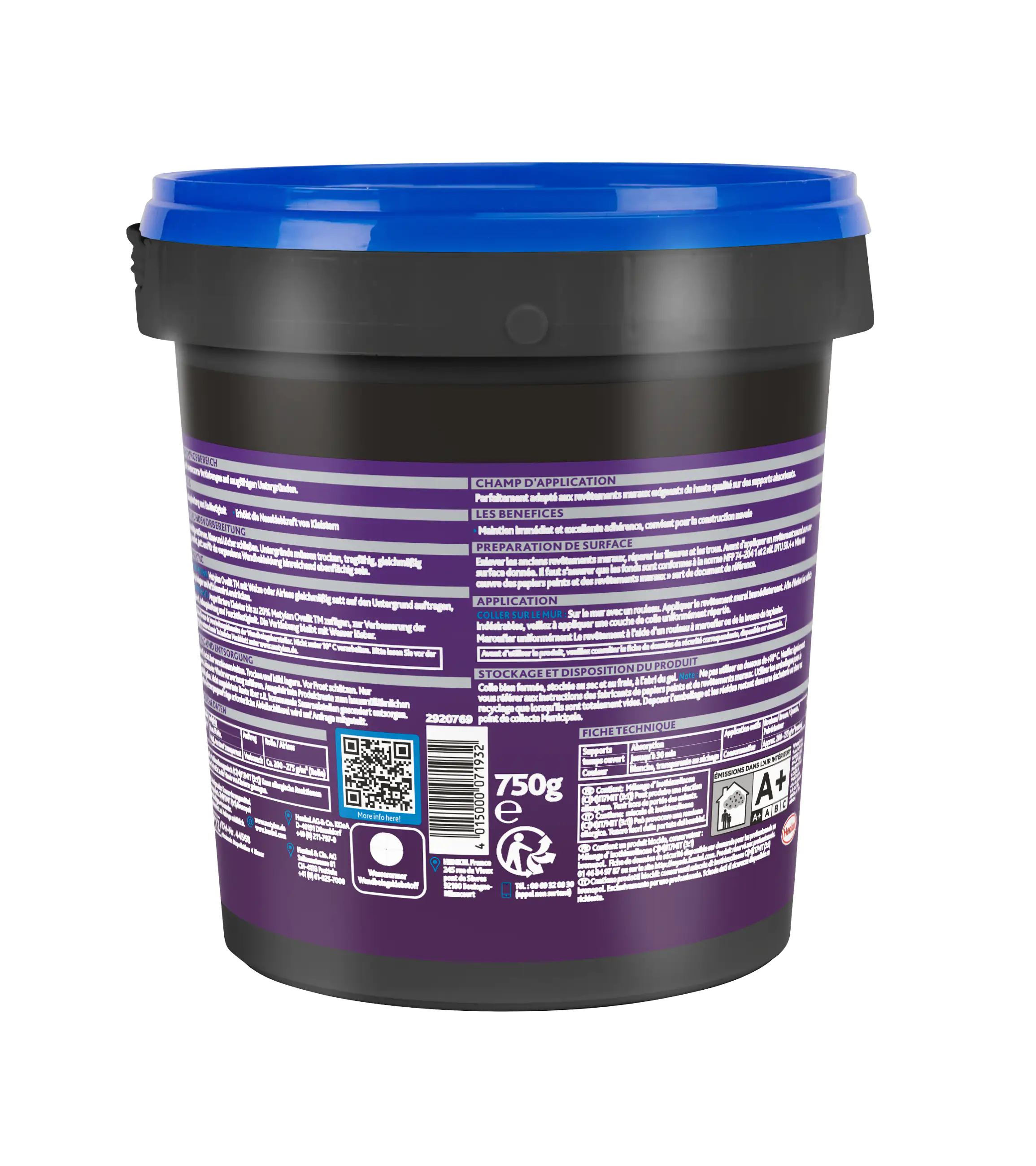 Metylan Ovalit TM Tapetenkleber und Kleisterzusatz 750 g Dose, transparent