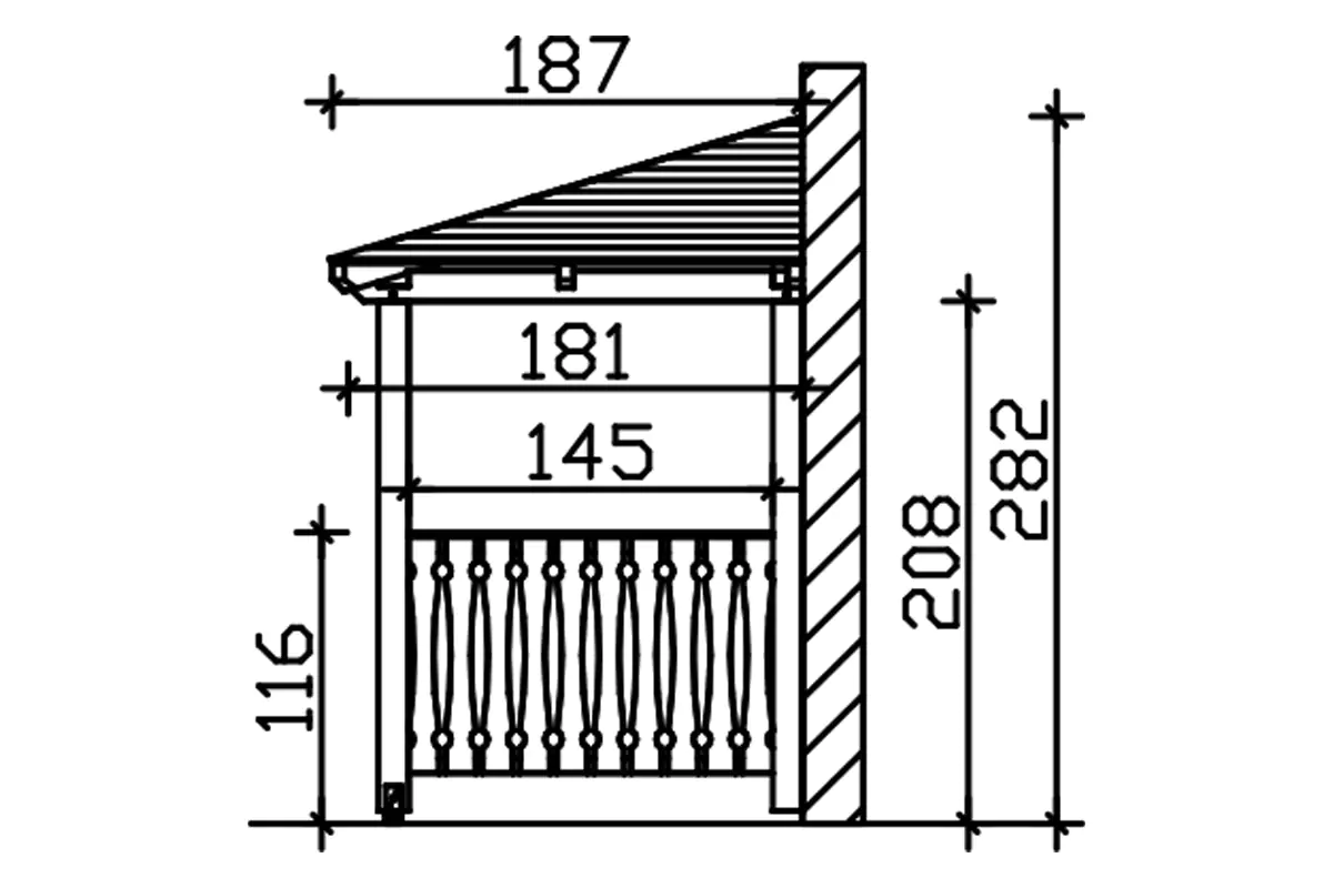 4018211016372_04 SKAN HOLZ Vordach Wismar Typ 8 351 x 187 cm, lasiert in Eiche hell