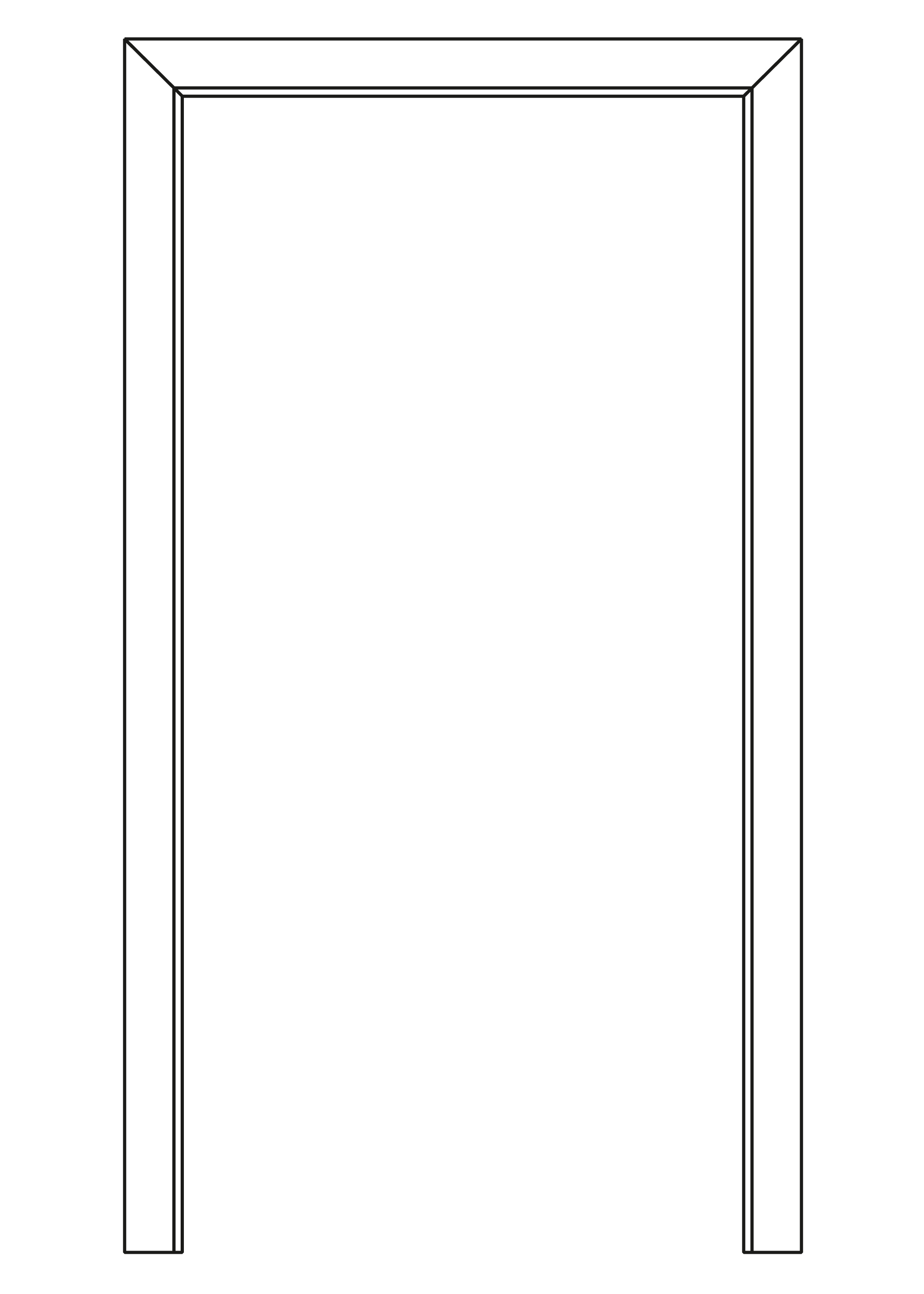 Bornhake Blendrahmen Dekor Uni weiß