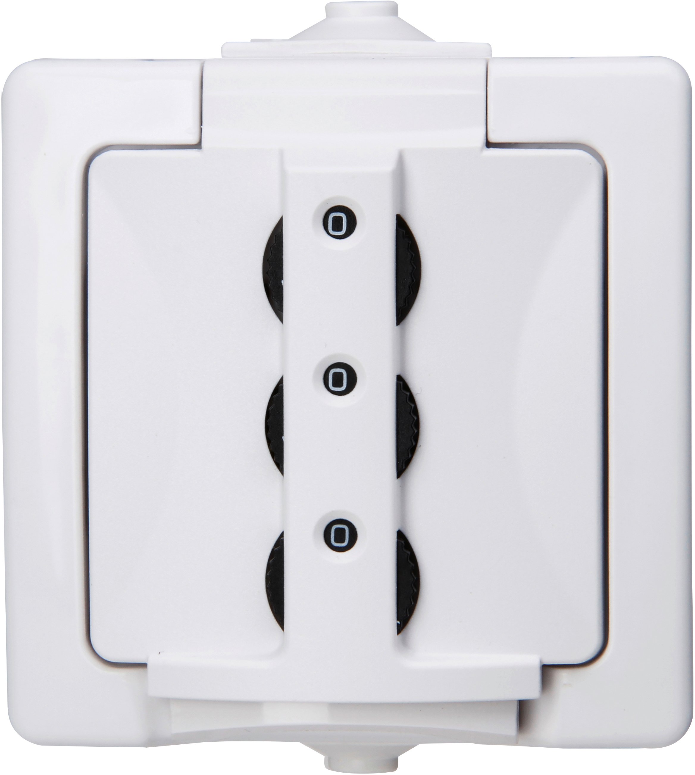 Kopp Zahlenschlosssteckdose mit Klappdeckel Nautic, arktis, 955002016