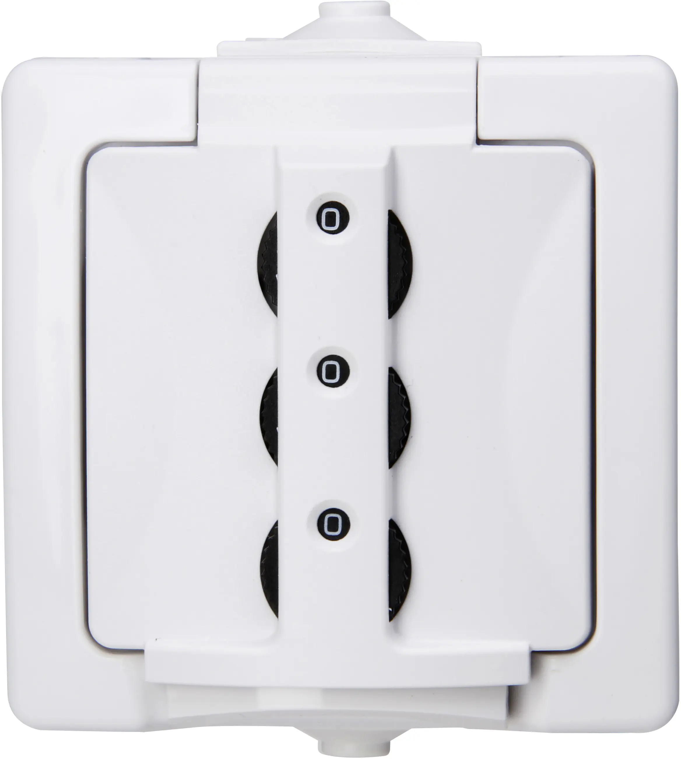 Kopp Zahlenschlosssteckdose mit Klappdeckel Nautic, arktis, 955002016