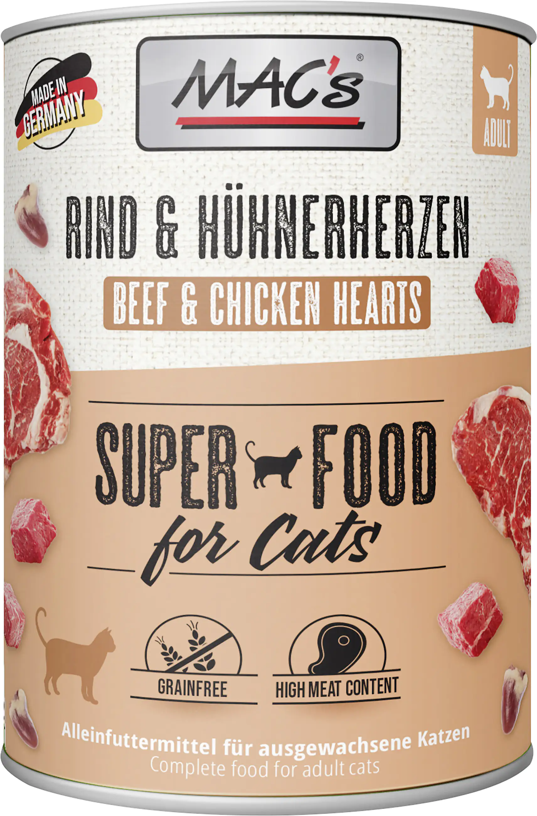 Macs Cat Rind & Hühnerherz 800 g Macs Cat Rind & Hühnerherz 800 g