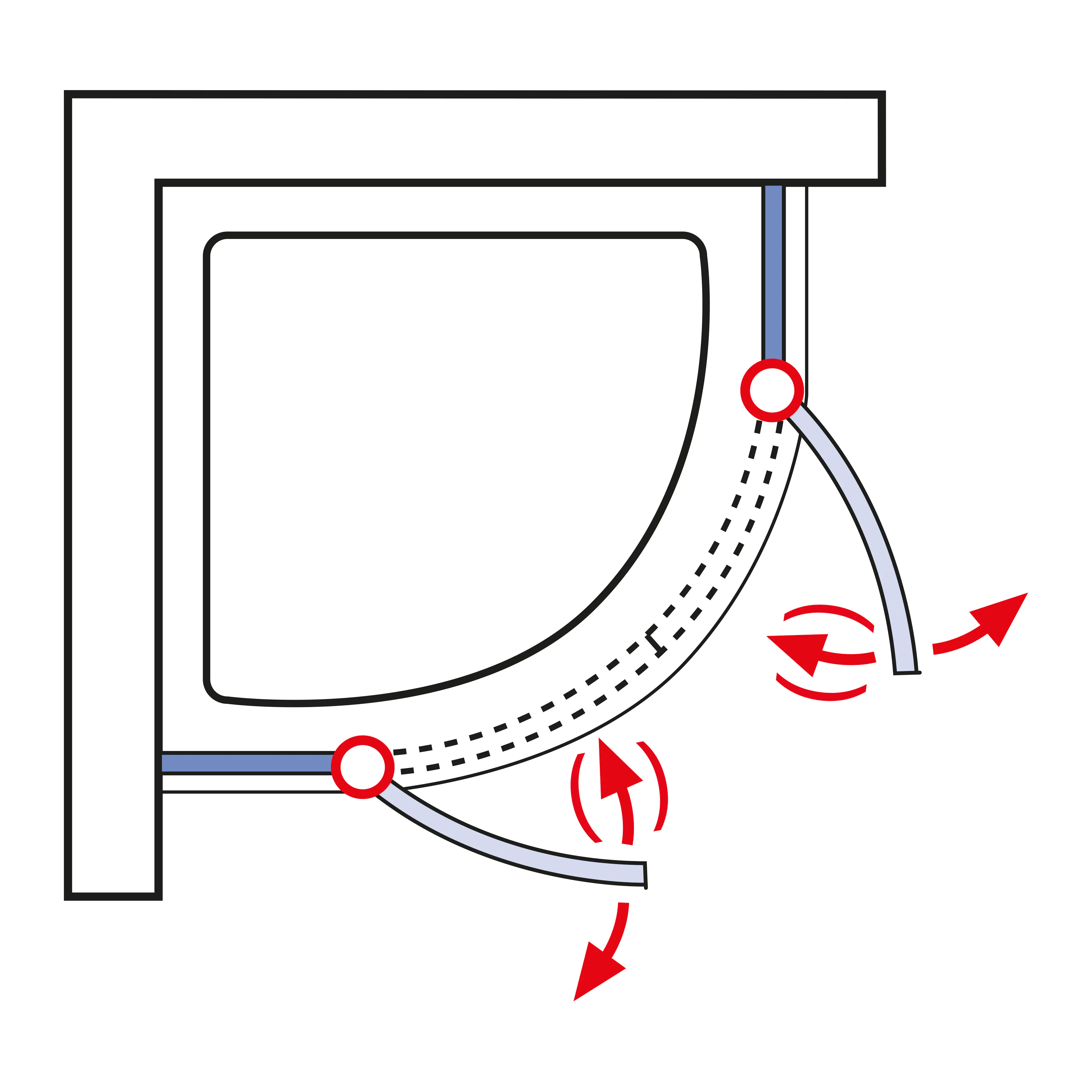 Schulte Runddusche 80 x 80 x 192 cm Alexa Style 2.0