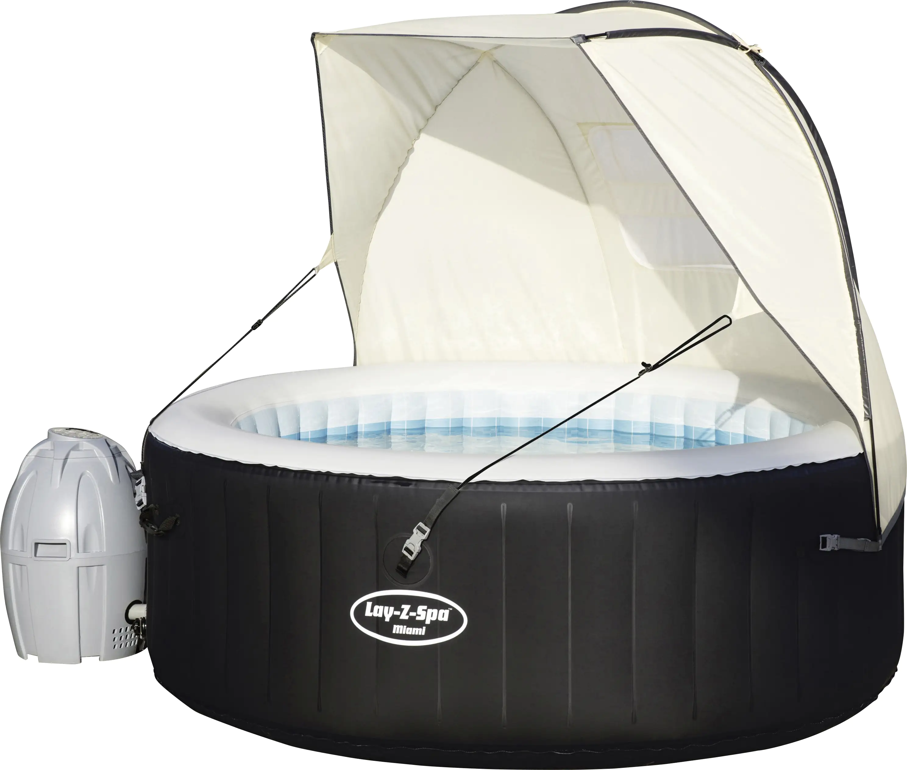 6942138923421_1513281 Bestway Lay-Z-Spa Sonnenschutzdach Maße: 183 x 94 x 109 cm