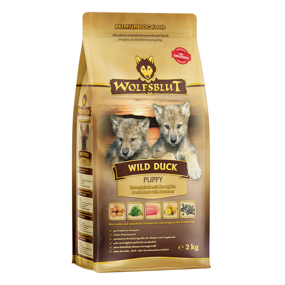 Wolfsblut Wild Duck Puppy Trockenfutter - Ente mit Kartoffel 2 kg