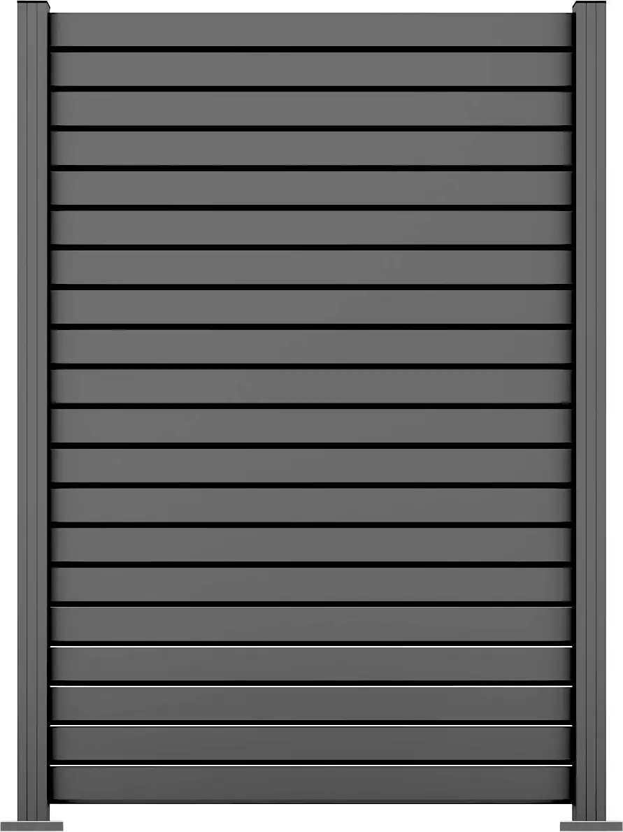 Ambiente Alu-Zaun Grundset Rhombus MINI 187 x 124,2 cm grau