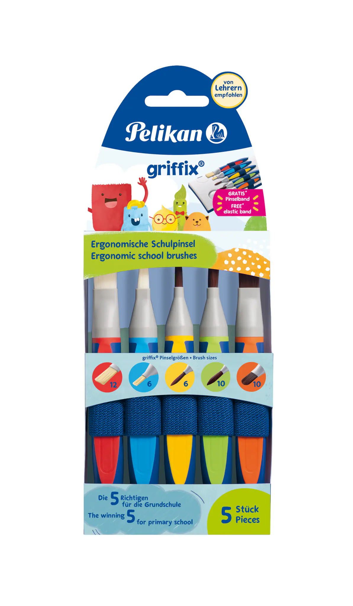 Pelikan griffix Pinselset mit Pinselband 5er Set