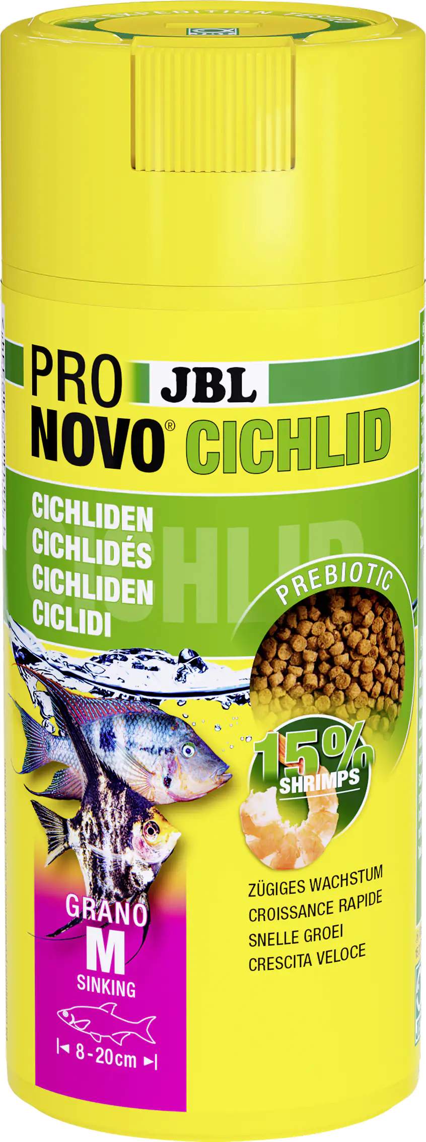 JBL Fischfutter Pronovo Cichlid Grano M Fischfuttergranulat 250 ml JBL Fischfutter Pronovo Cichlid Grano M Fischfuttergranulat 250 ml