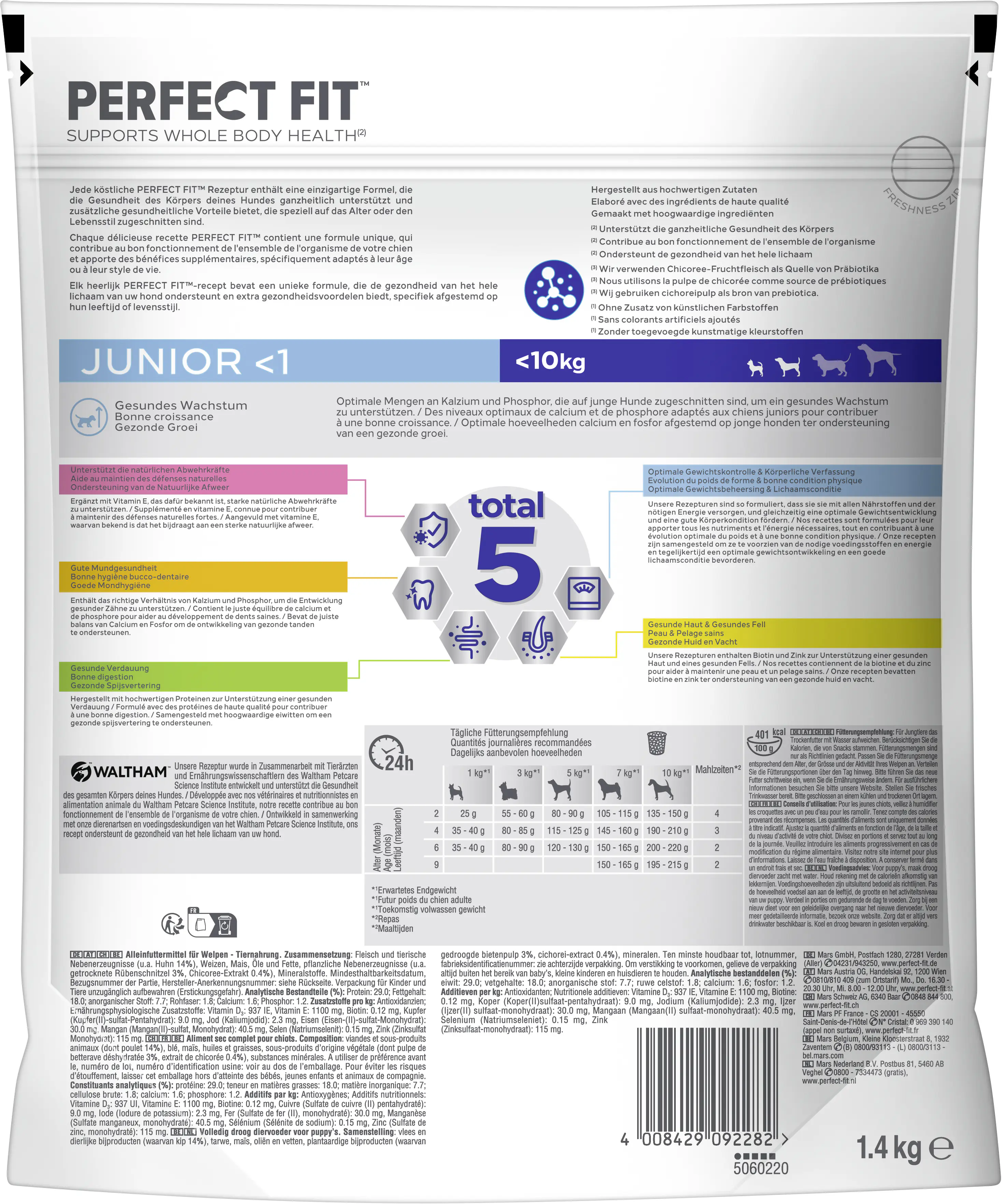 Perfect Fit Hundetrockenfutter Junior Mini 1,4 kg Huhn