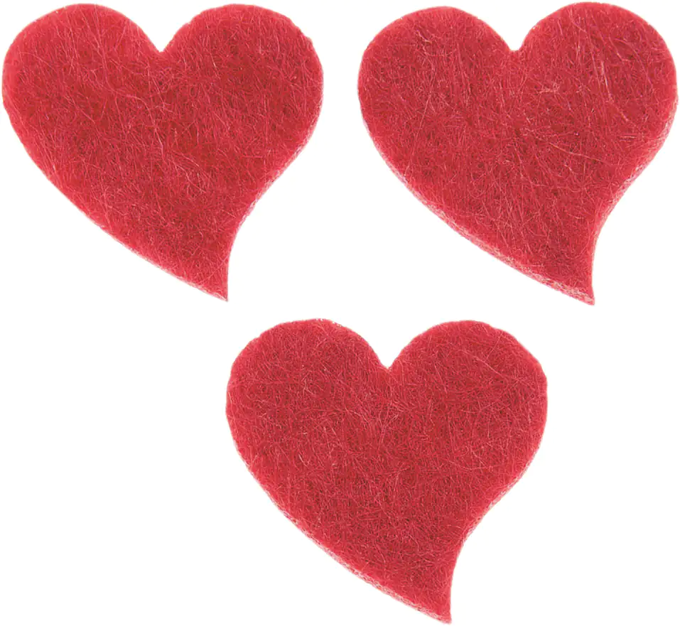 Glorex Filzherzen geschwungen rot Glorex Filzherzen geschwungen rot
