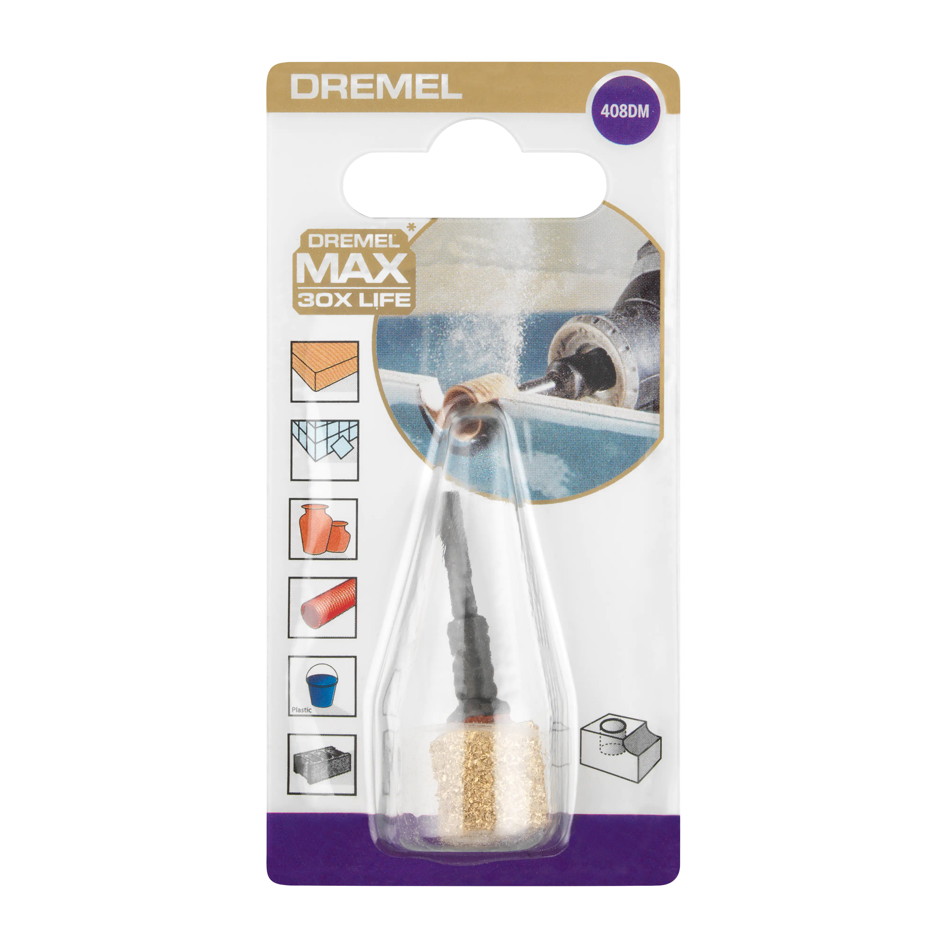 Dremel Max Schleifband und Lochbohrer 408 DM