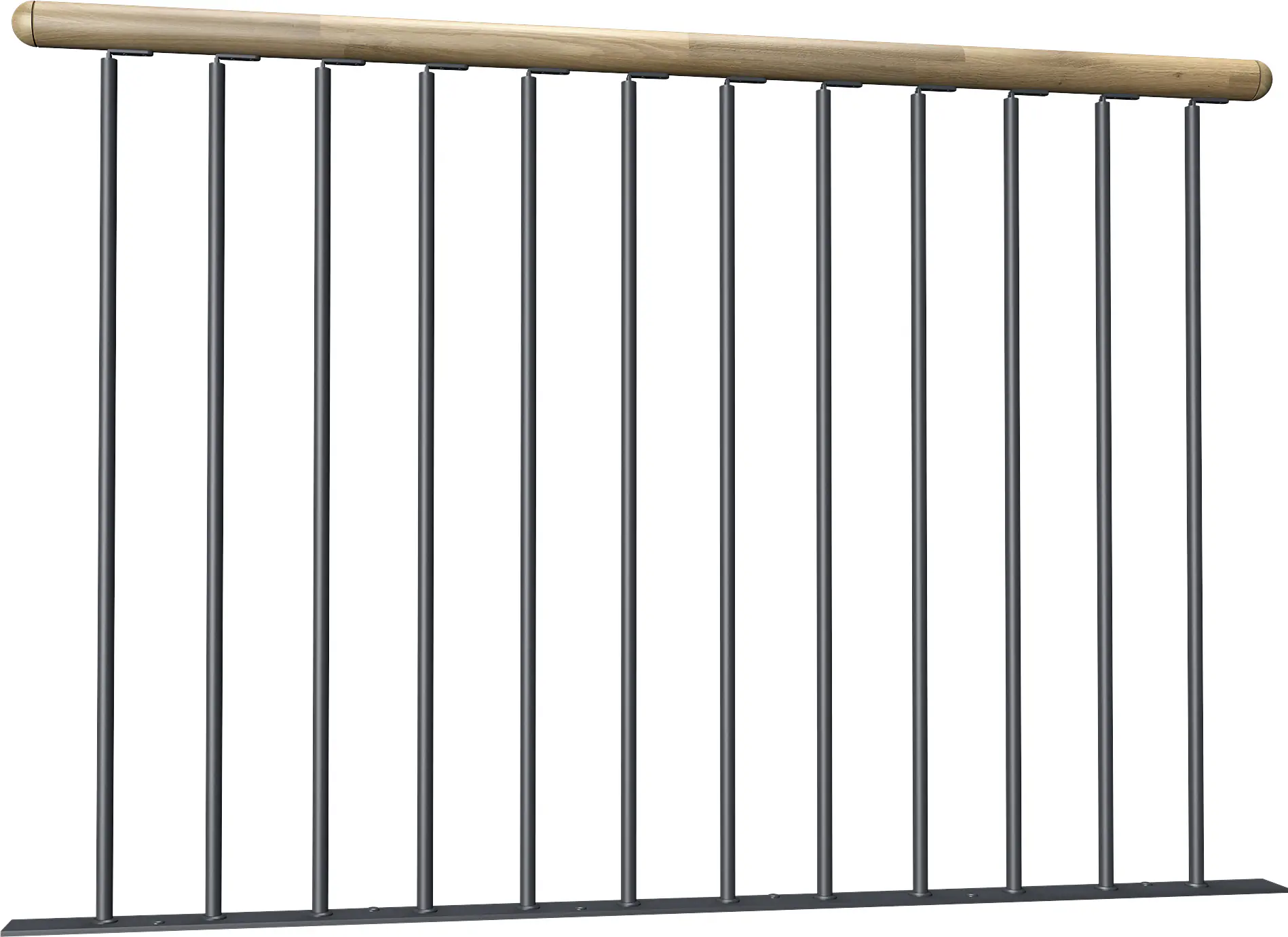 Dolle Brüstungsgeländer für Spindeltreppe Winnipeg Handlauf Eiche 150 cm