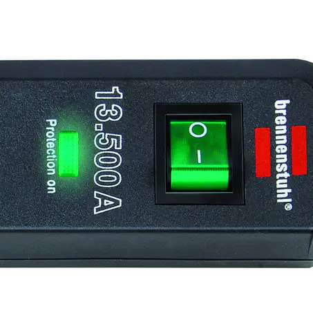 Brennenstuhl Steckdosenleiste 6-fach 1,5 m Überspannungsschutz 13.500 A, mit Schalter, Eco-Line