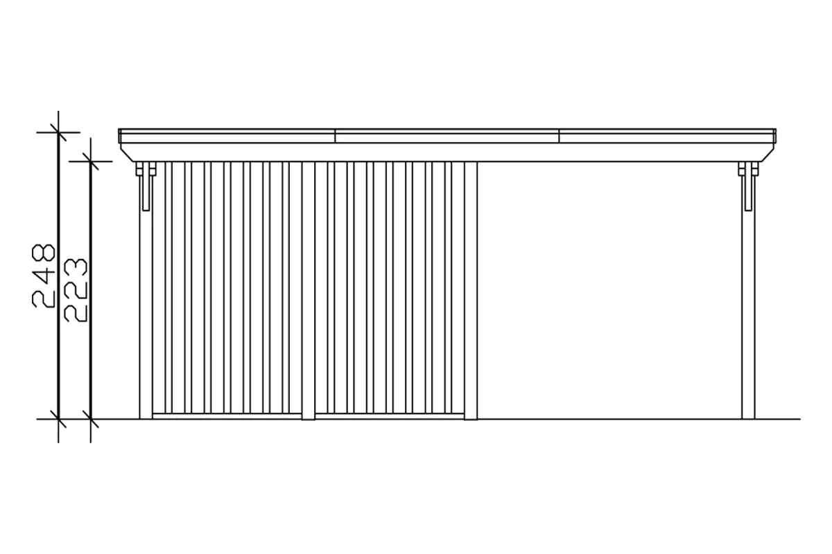 4018211023141_05 SKAN HOLZ Carport Emsland 613 x 846 cm mit EPDM-Dach mit Abstellraum