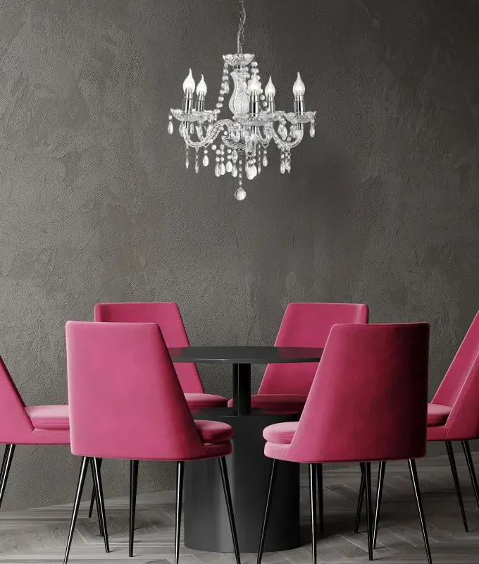 Globo Kronleuchter Marie 48 x 150 cm (Ø x H) verchromt