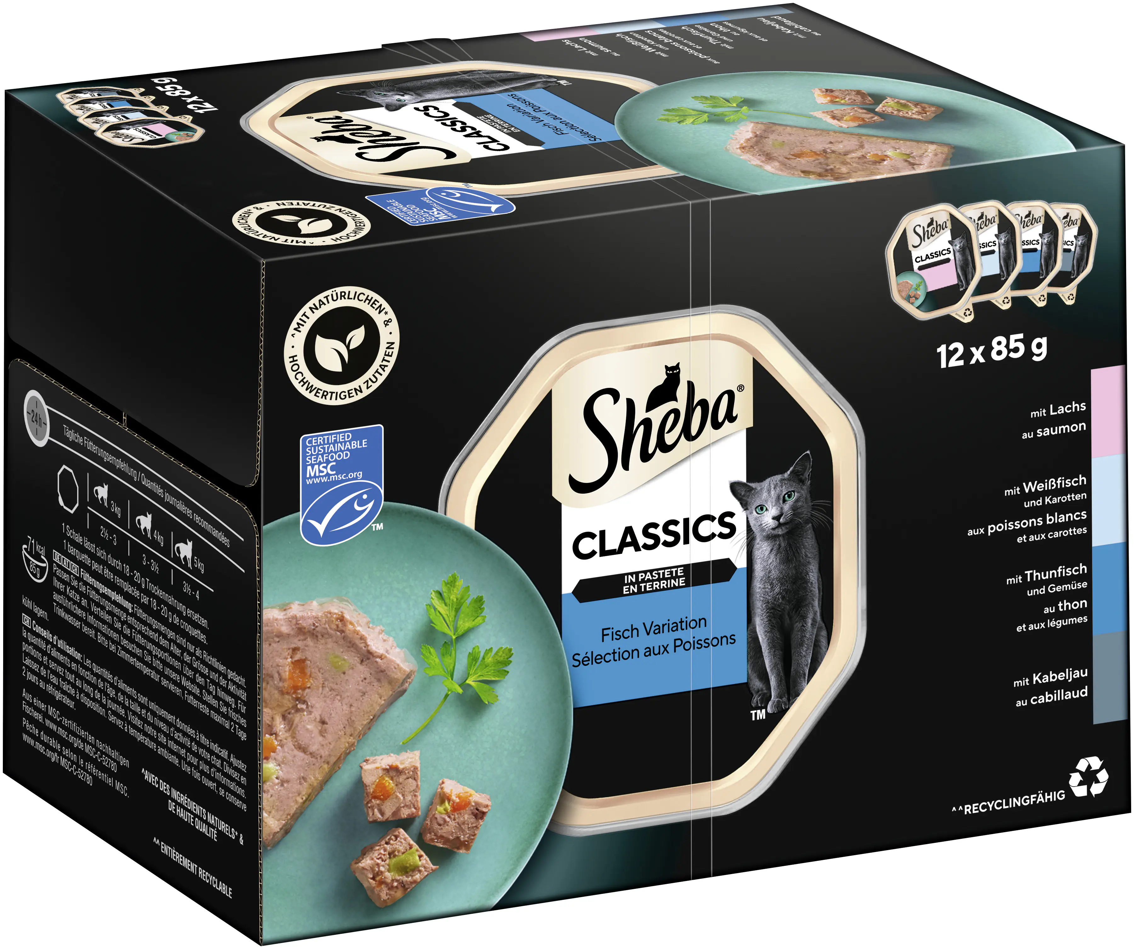 Sheba Sauce Collection Katzennassfutter Adult MSC 12 x 85 g Fisch Variationen Sheba Sauce Collection Katzennassfutter Adult MSC 12 x 85 g Fisch Variationen