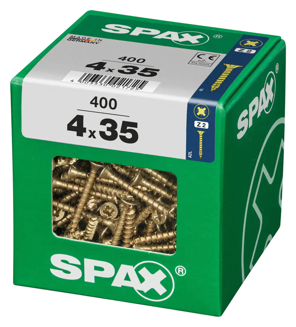 Spax Universalschrauben 4.0 x 35 mm PZ 2 - 400 Stk.