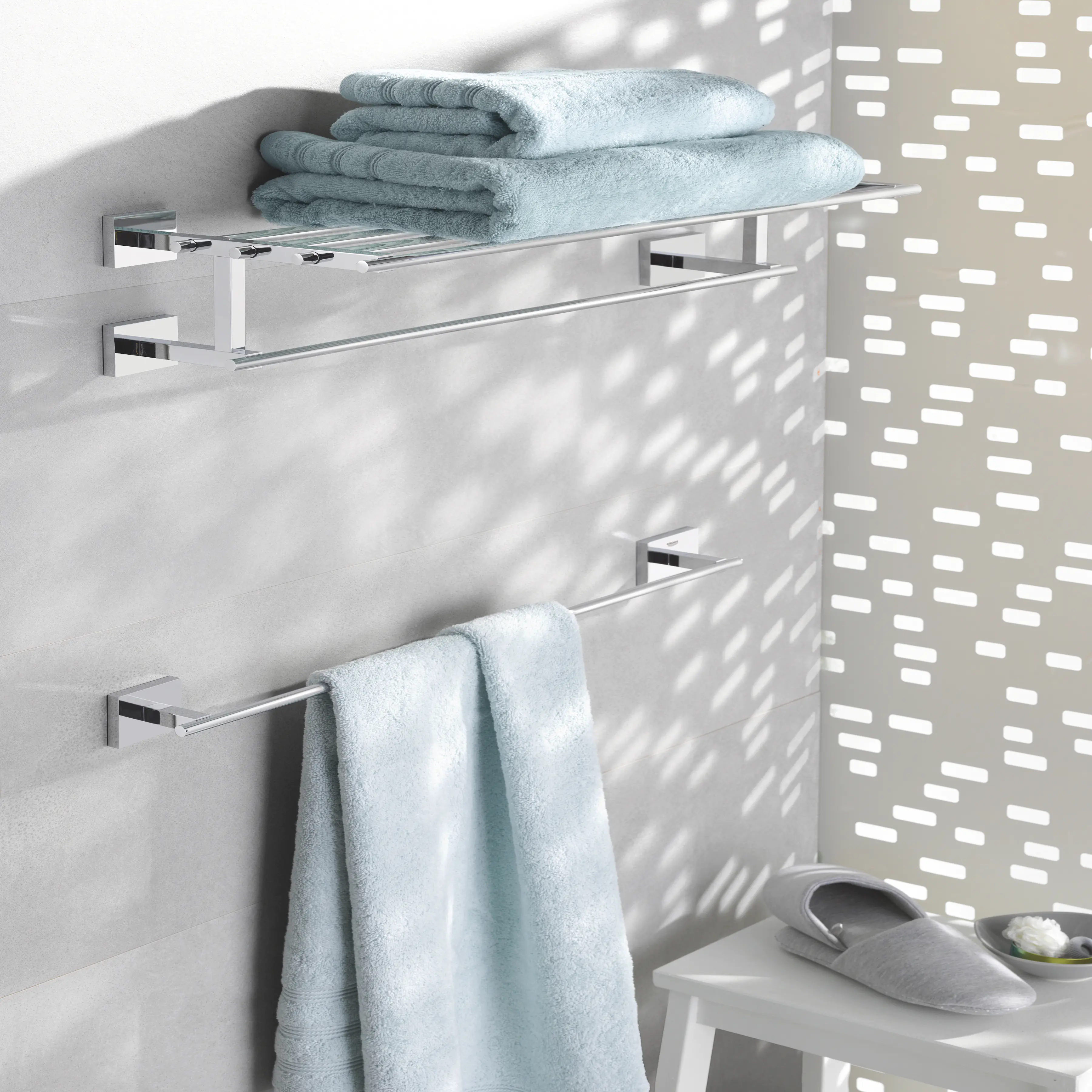 Grohe Start Cube Badetuchhalter chrom klebbar Grohe Start Cube Badetuchhalter chrom klebbar
