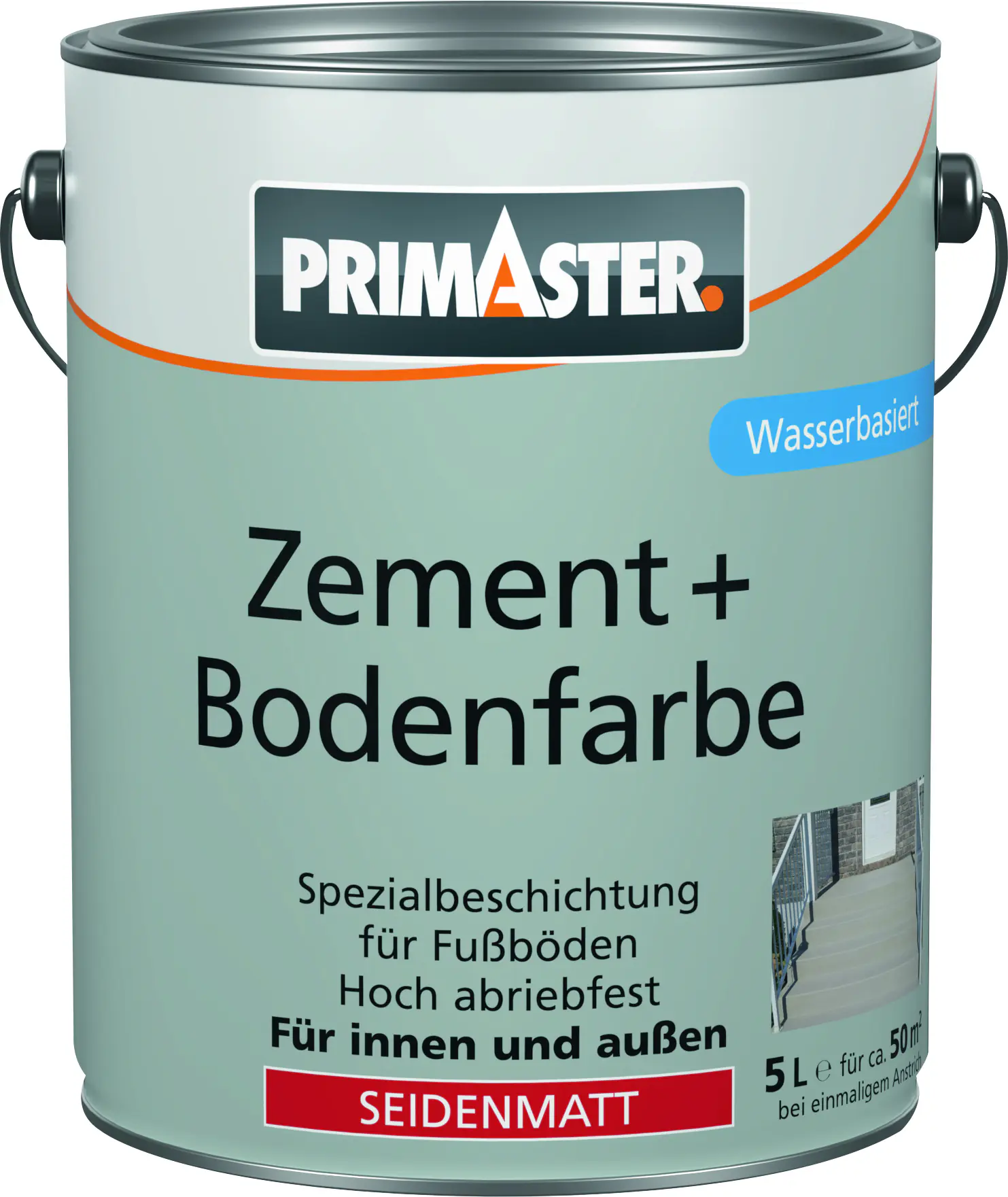Primaster  Zement und Bodenfarbe 5 L silbergrau
