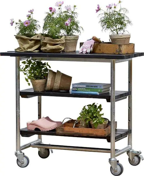 Plus Pflanztisch Urban 100x50x90cm schwarz rechteckig