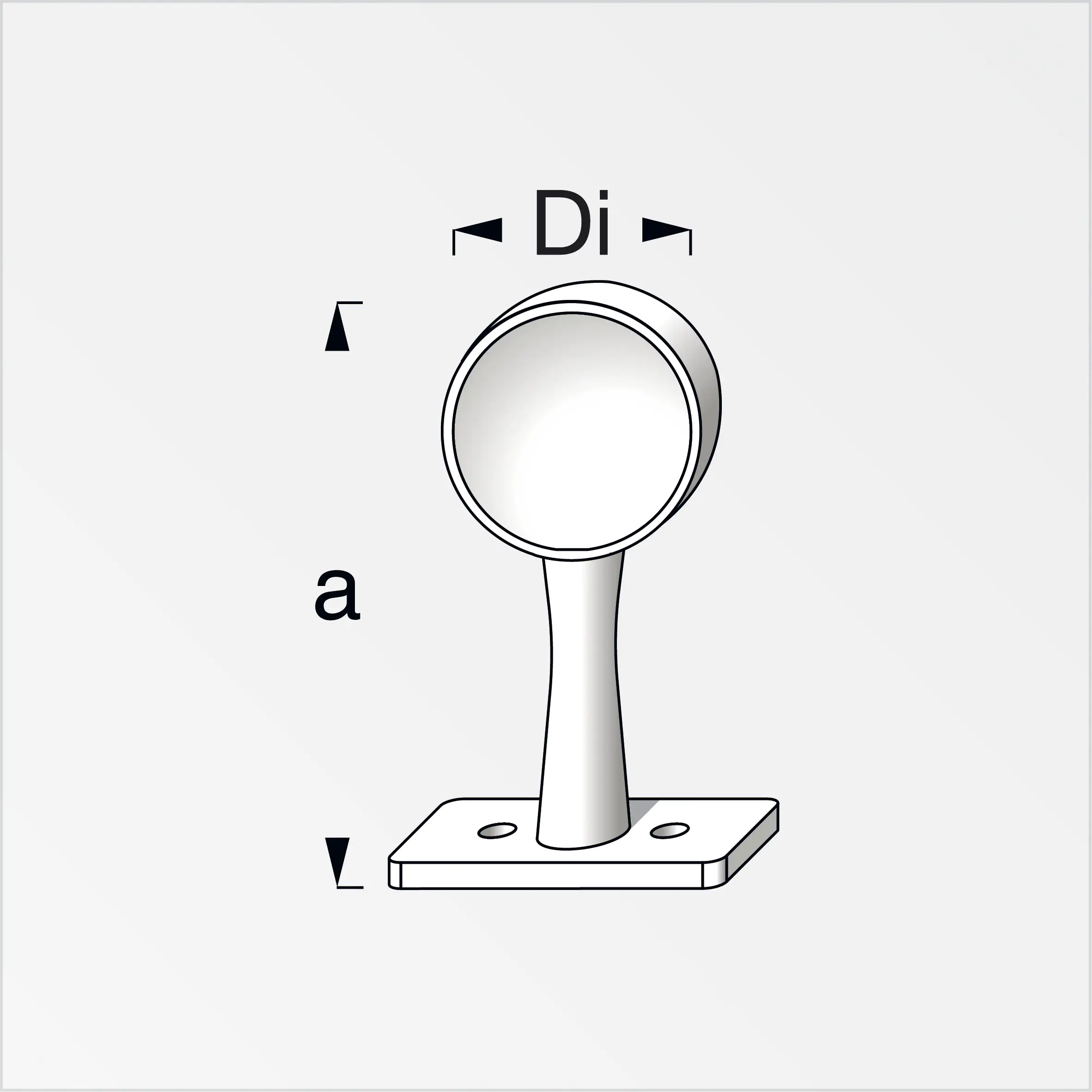 alfer Endträger Ø 25 mm - 2 Stück beschichtet