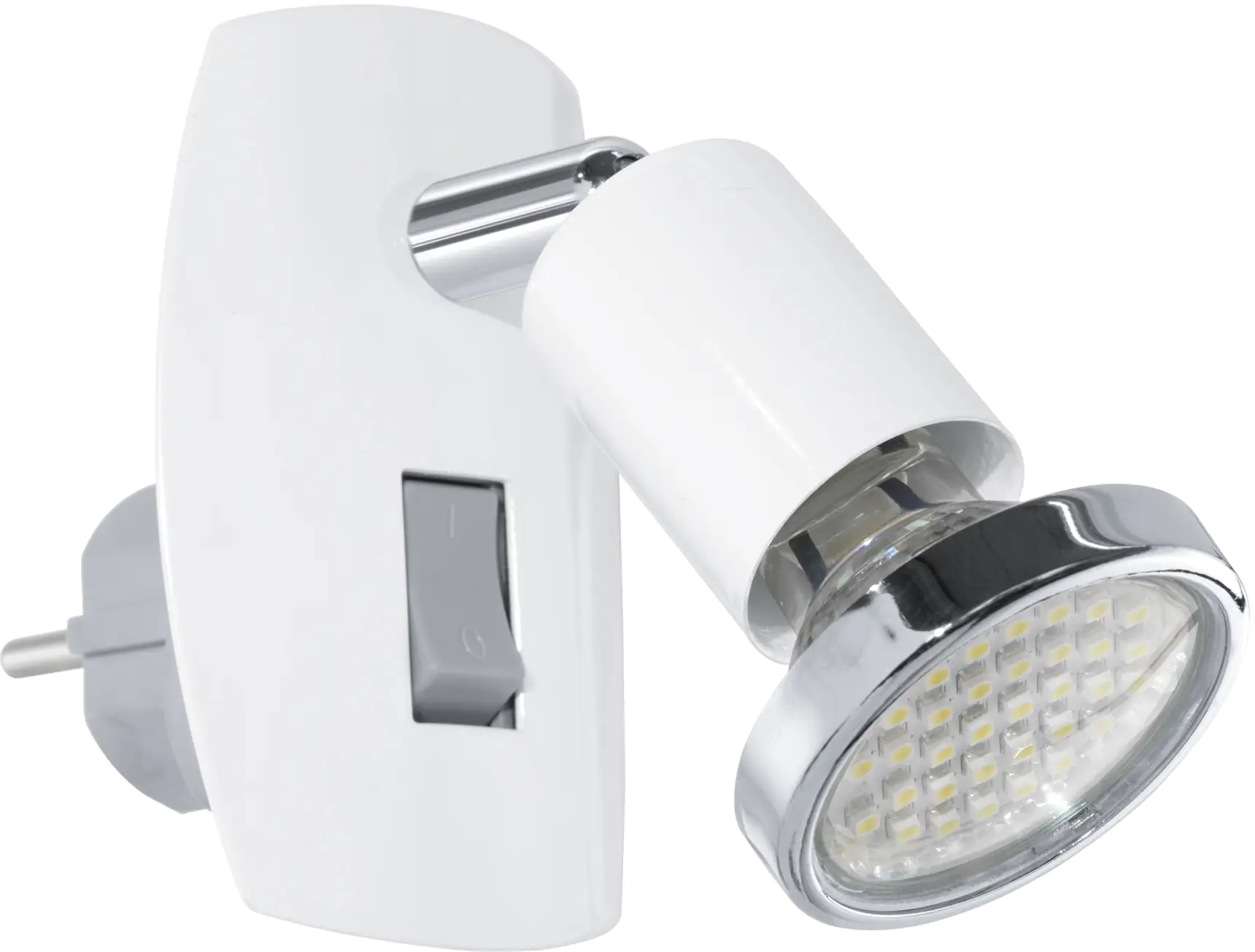 Eglo LED Steckdosenspot Mini 4 weiß, chrom Eglo LED Steckdosenspot Mini 4 weiß, chrom