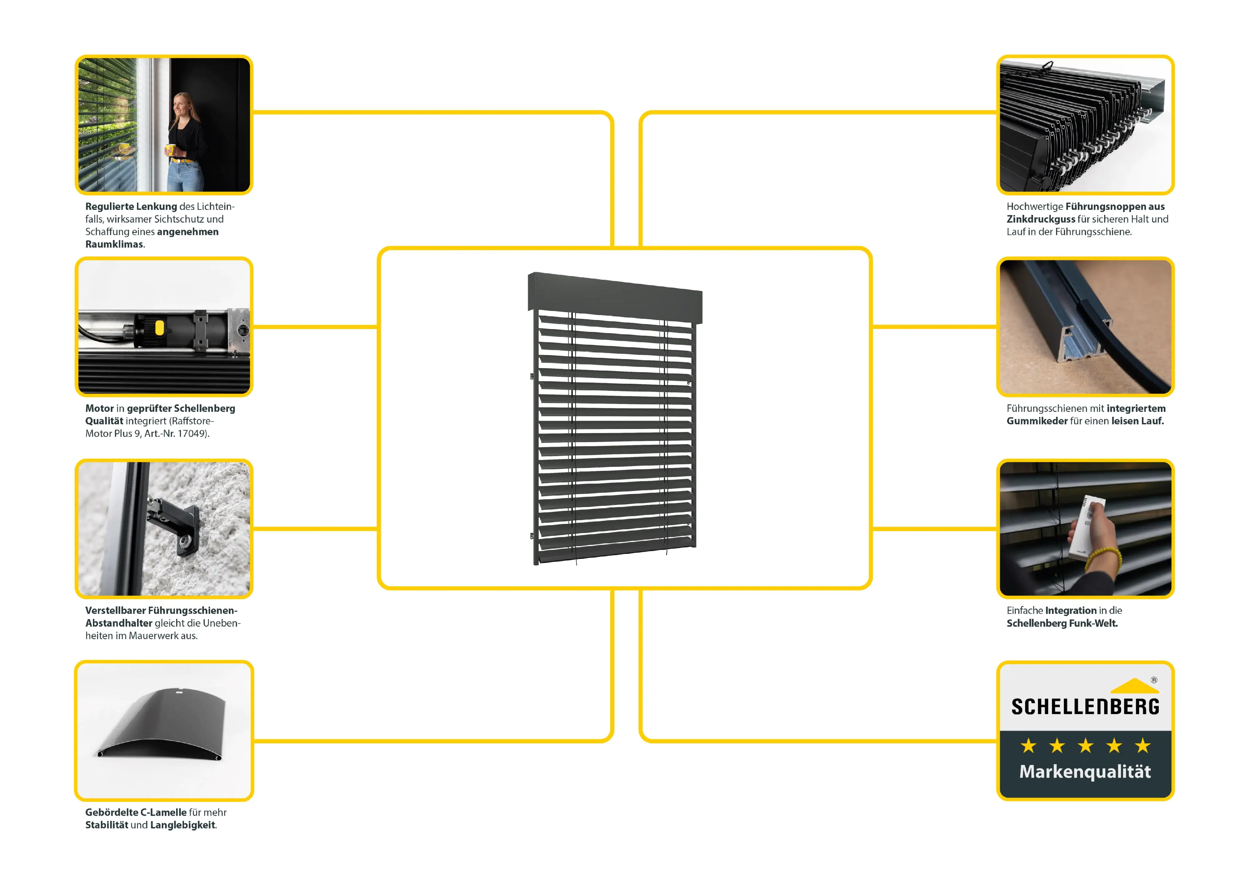 Schellenberg Raffstore Express, anthrazit 210 x 240 cm, Blende 30 cm