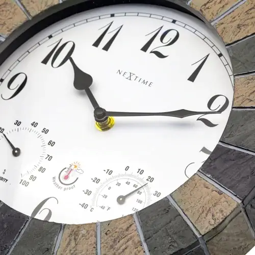 Nextime Außenwanduhr Aster Ø 26 cm Nextime Außenwanduhr Aster Ø 26 cm