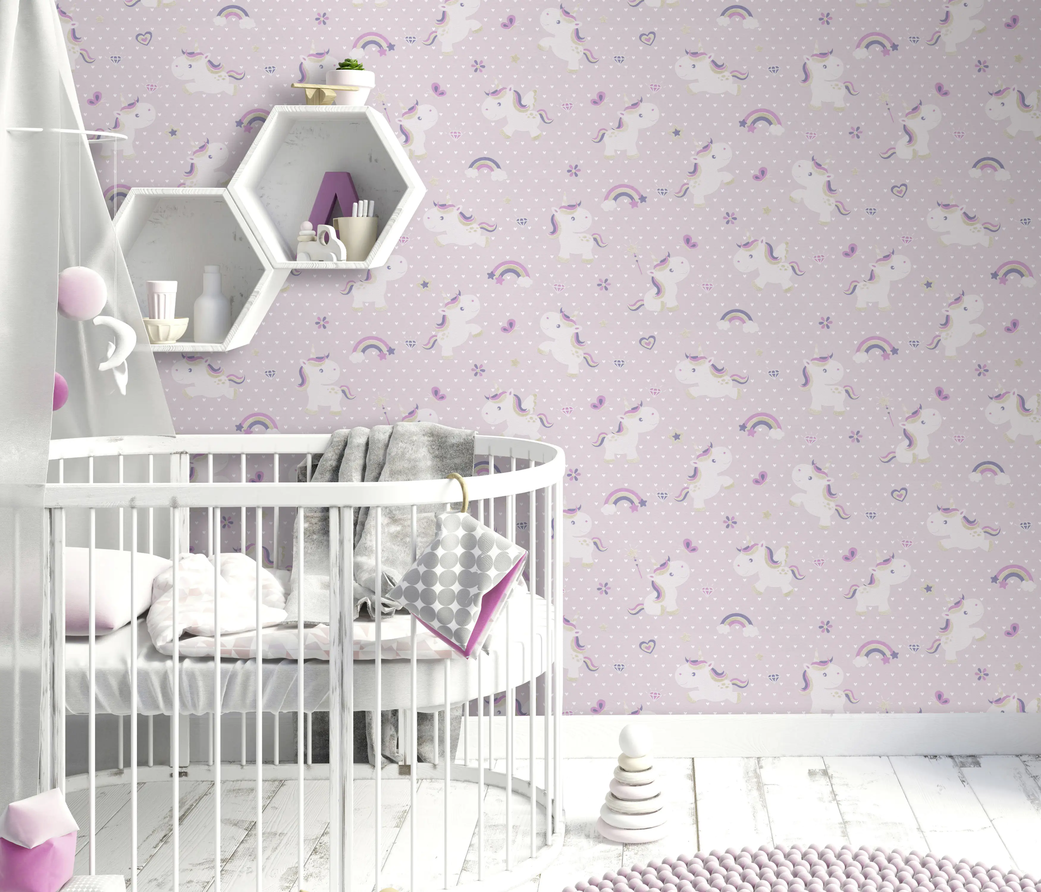 Erismann Vliestapete 13622-10 Kinderzimmer, Einhorn rosa, 10,05 x 0,53 m Erismann Vliestapete 13622-10 Kinderzimmer, Einhorn rosa, 10,05 x 0,53 m