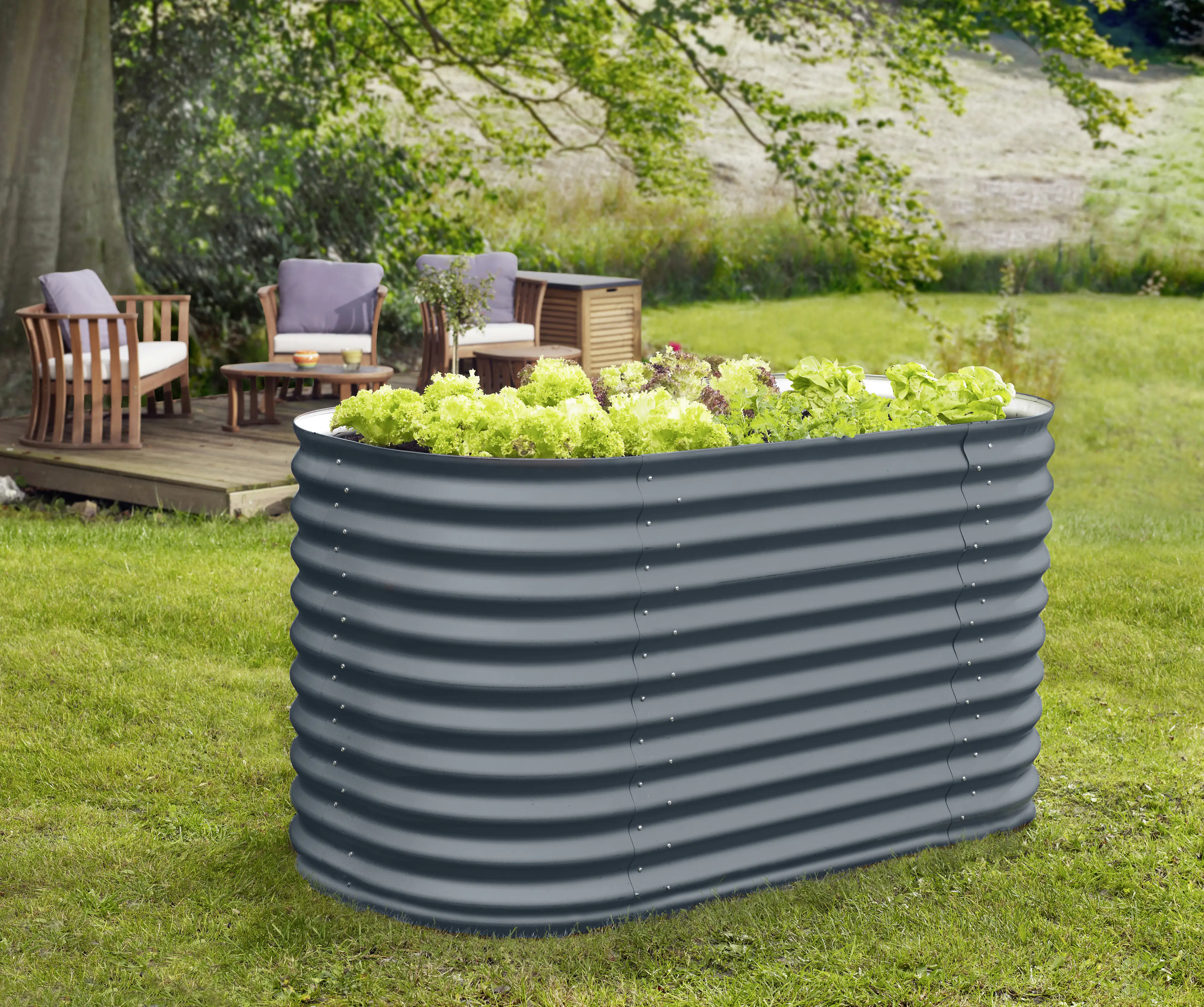 Vitavia Hochbeet Terra Basic 82 x 162 x 86 cm granit