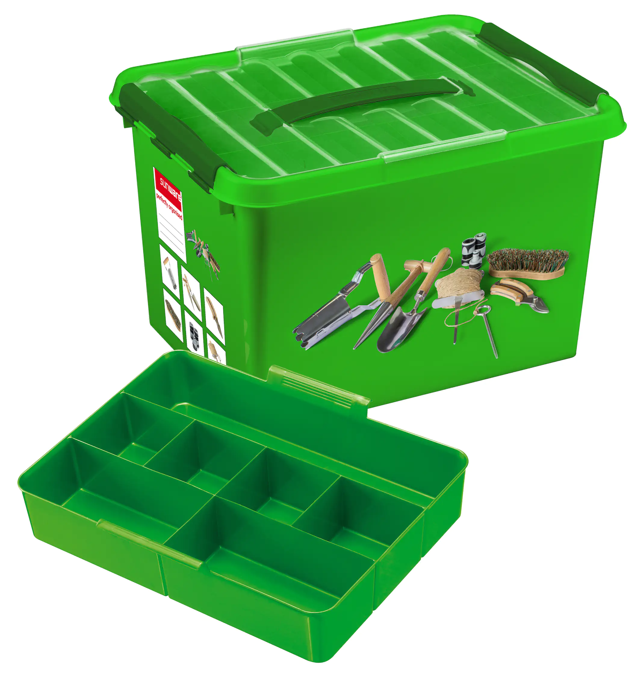 Sunware Aufbewahrungsbox Garten inkl. Deckel und Einsatz 22 L