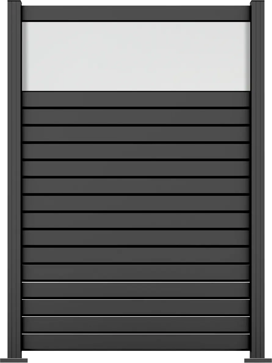 Ambiente Alu-Zaun Grundset Rhombus MINI 187 x 124,2 cm anthrazit 