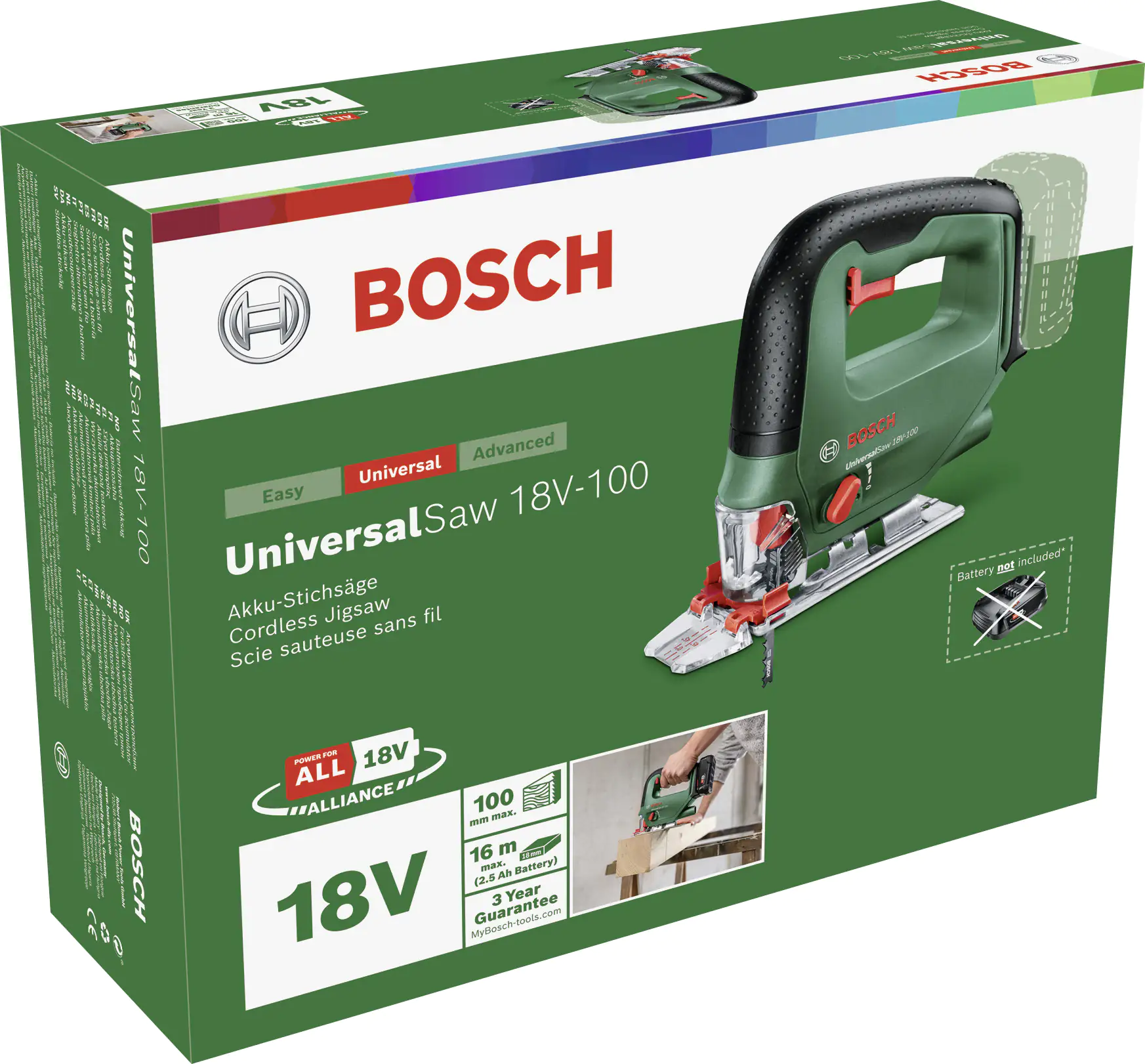 Bosch Akku-Stichsäge UniversalSaw 18V-100 18V Solo