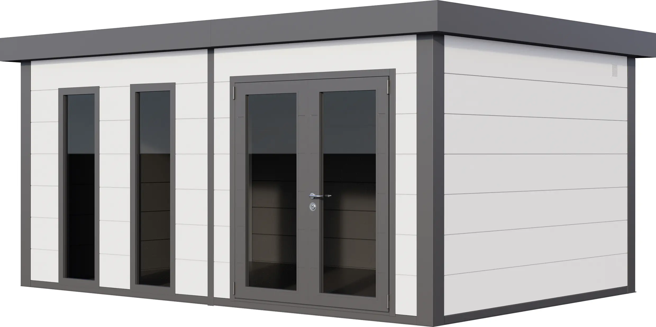 Telluria Gerätehaus Luminato 5436+ weiß 538 x 358 cm