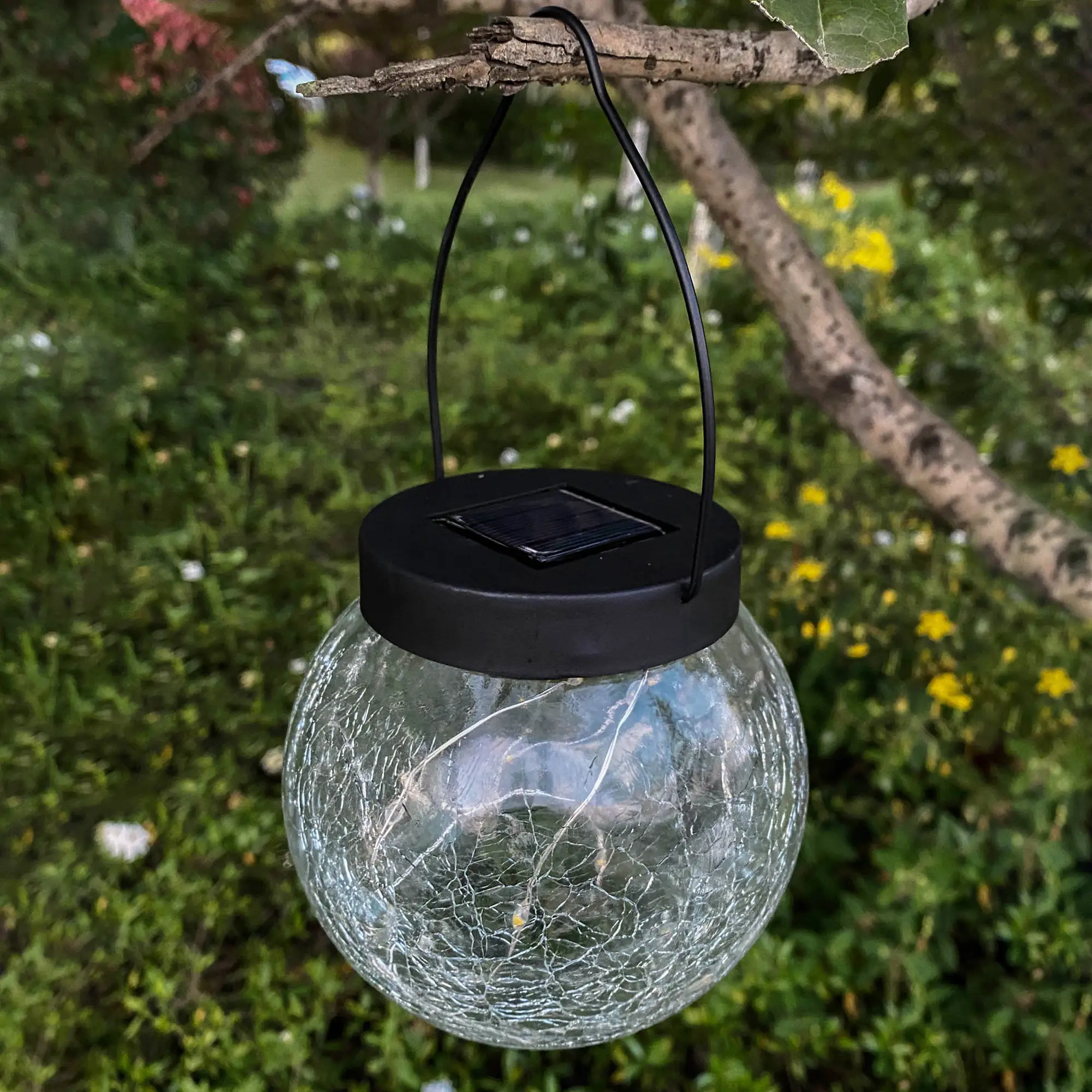 TrendLine LED Solarleuchte Kugel hängend 12 cm