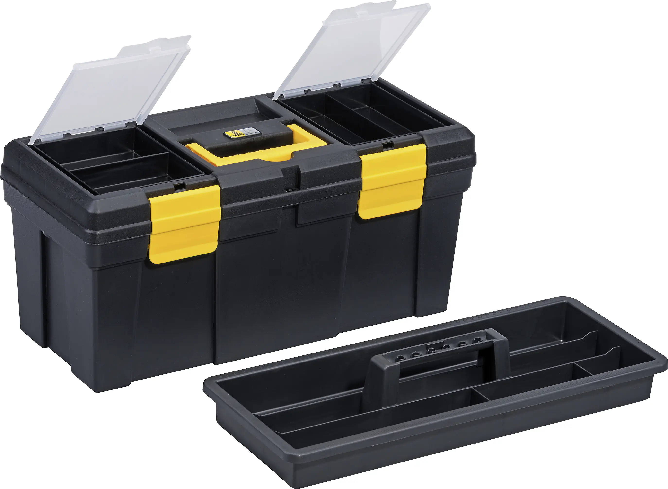 Allit Werkzeugkoffer McPlus Promo 20 schwarz gelb PP mit Tragekasten, 2 Organizer, ohne Inhalt