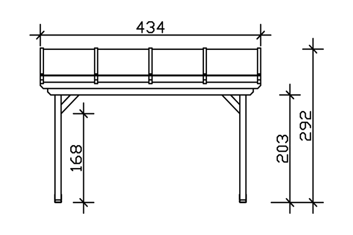 SKAN HOLZ Terrassenüberdachung Ancona 434 x 400 cm Leimholz