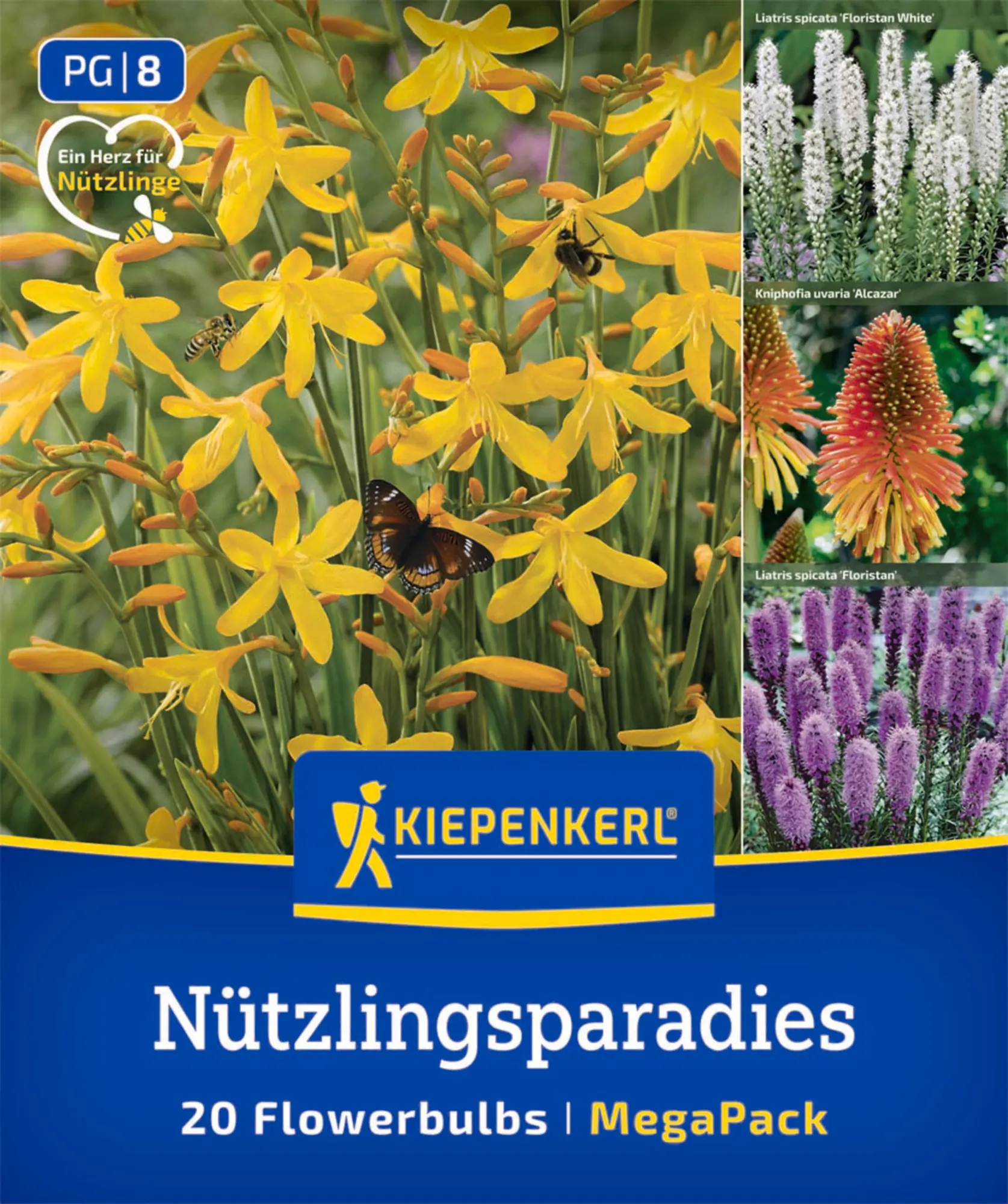 Kiepenkerl Mega-Pack Frühjahrsblumenzwiebel Blumenzwiebelmischung Nützlingsparadies 20 Stück