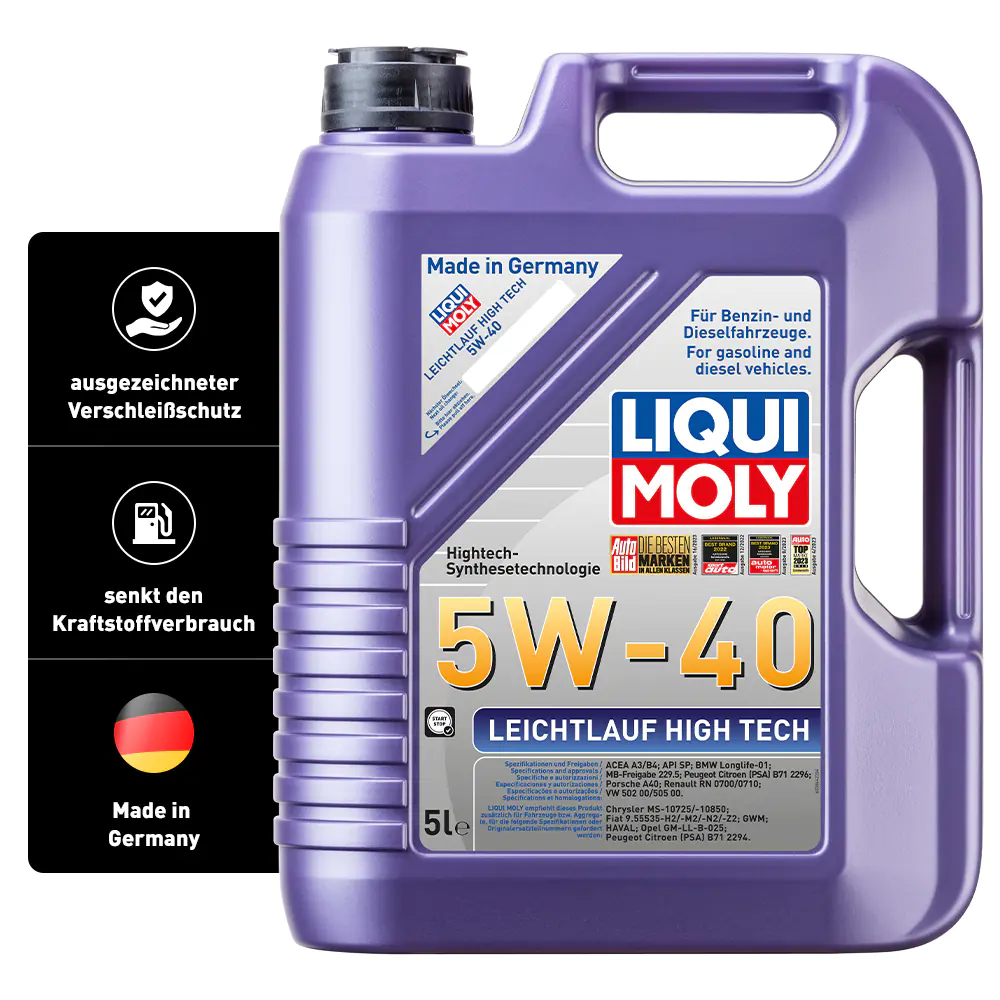 Liqui Moly Motoröl Leichtlauf High Tech 5W-40 5 L Liqui Moly Motoröl Leichtlauf High Tech 5W-40 5 L