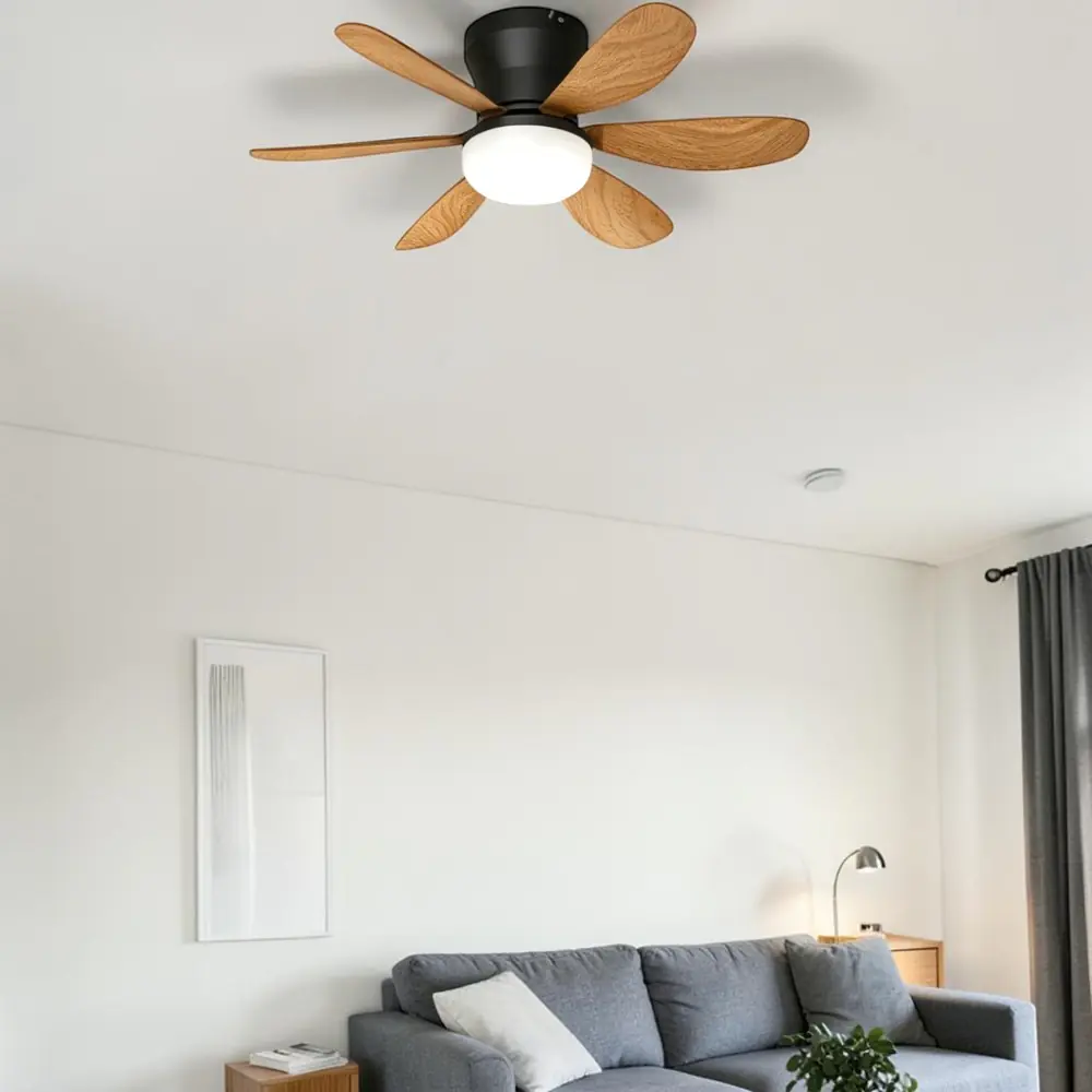 LED-Deckenventilator Chic holz dimmbar