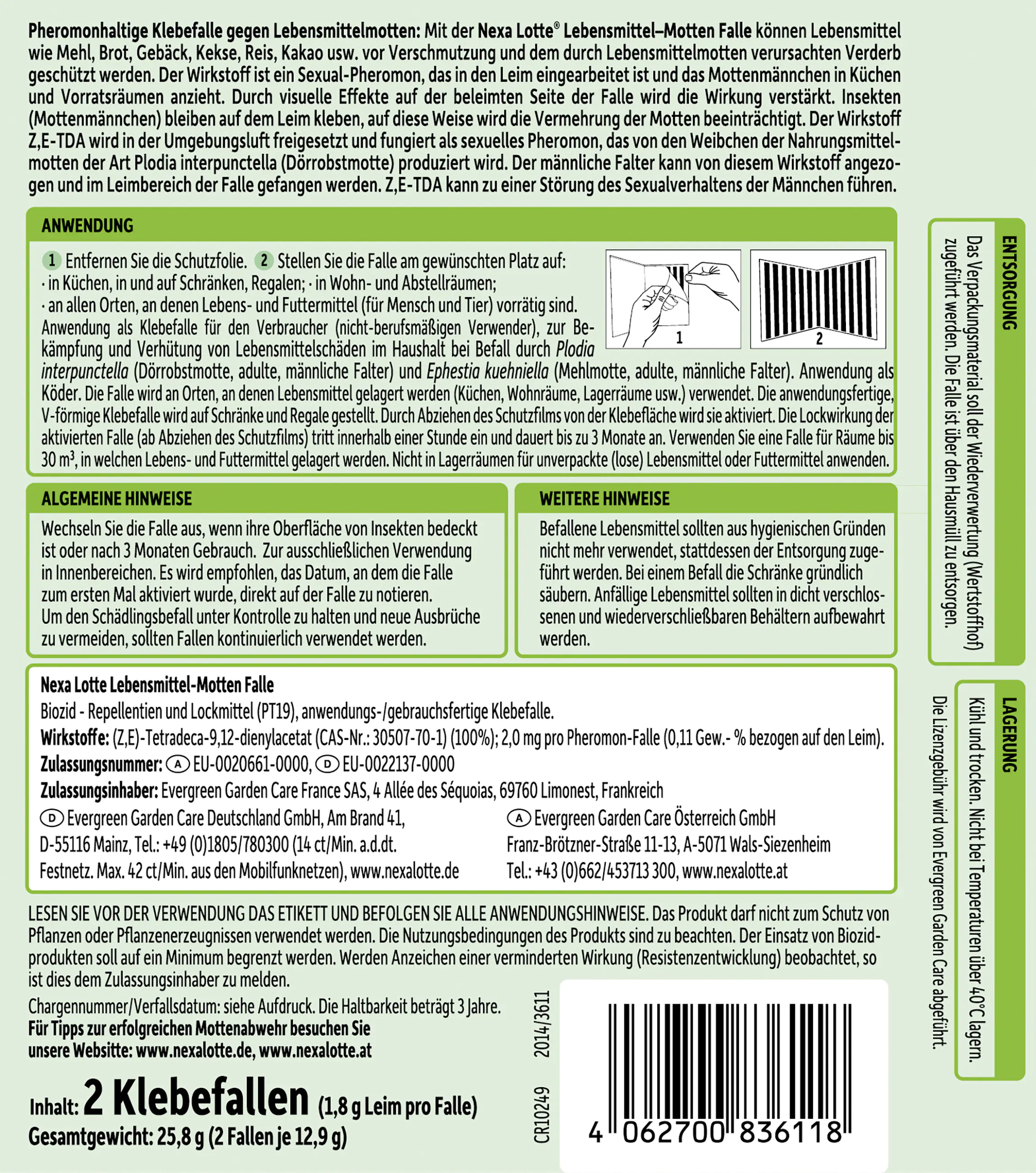 Nexa Lotte Lebensmittelmotten-Falle 2 Stück Nexa Lotte Lebensmittelmotten-Falle 2 Stück